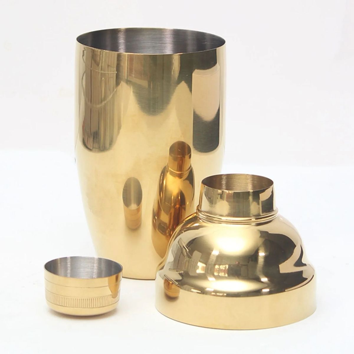 BARTENDING COLOMBIA - Coctelera 3 Piezas Color Oro 500ml