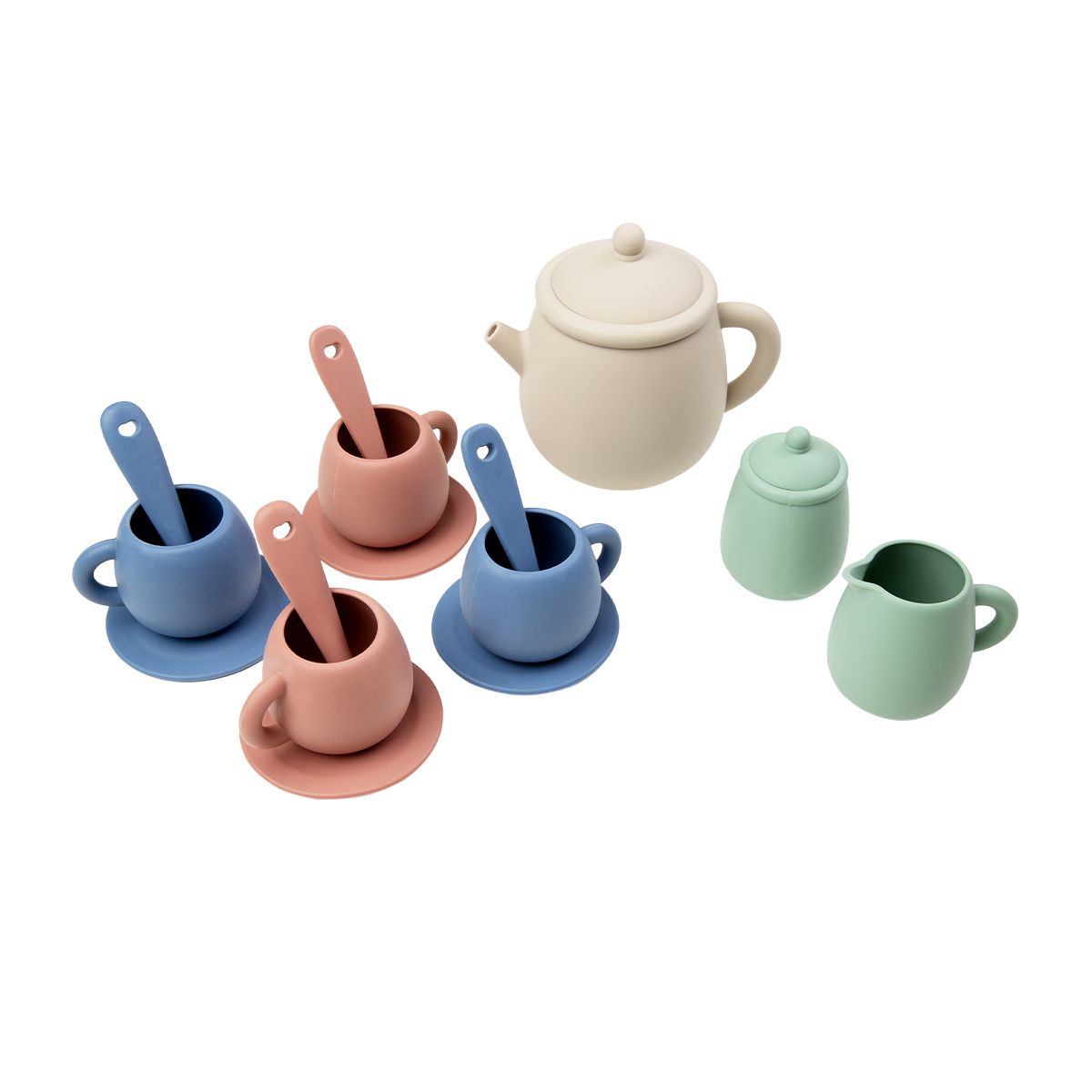 CARESTINO - Set de Té de Silicona Mix de Colores