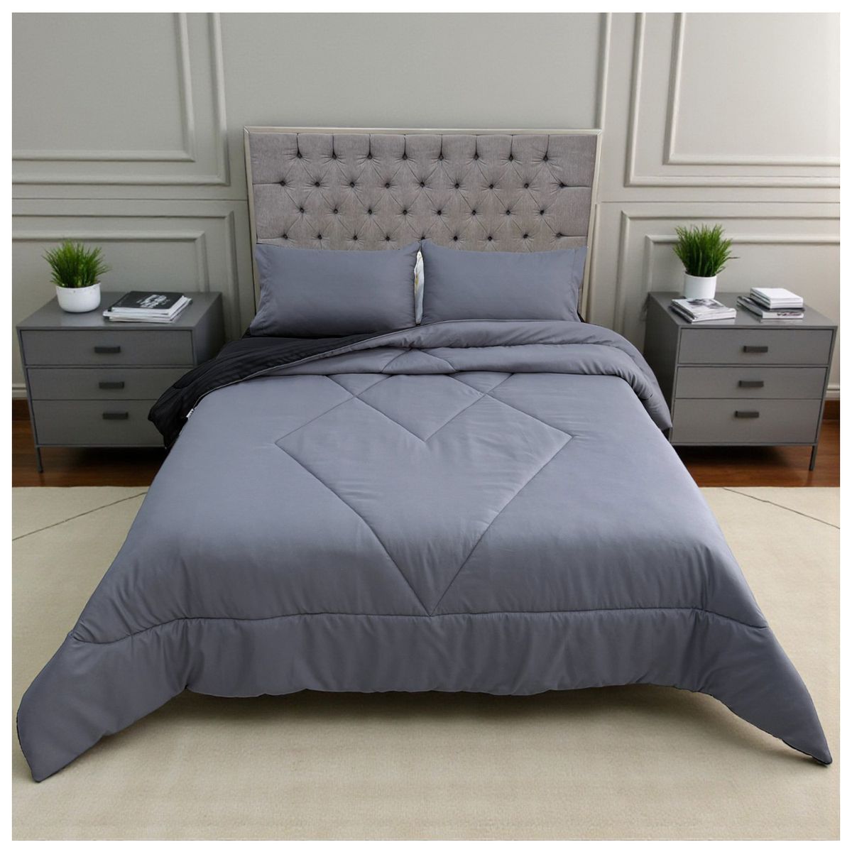 HOGARETO - Edredón Doble Faz Cama Doble 140x190cm