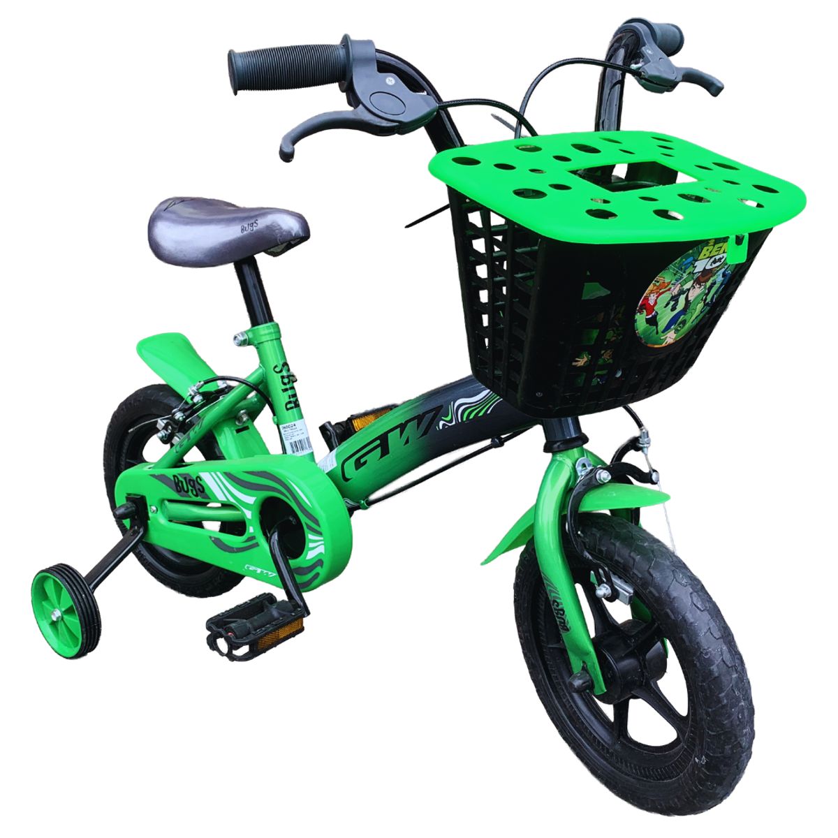 GW - Bicicleta Gw Bugs 12 Niños  2025 / 1 Velocidad Verde