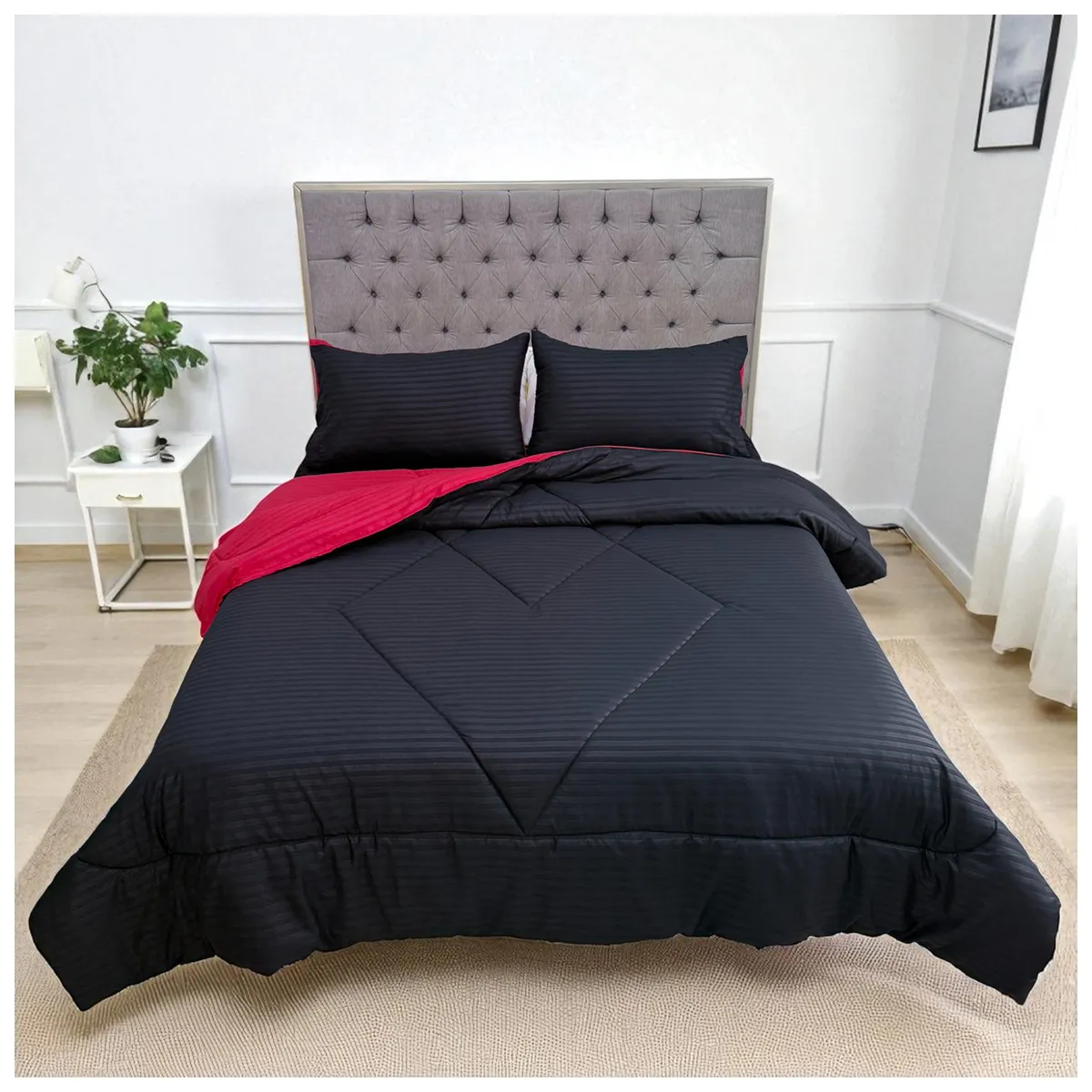 HOGARETO - Edredón Doble Faz Cama Doble 140x190cm