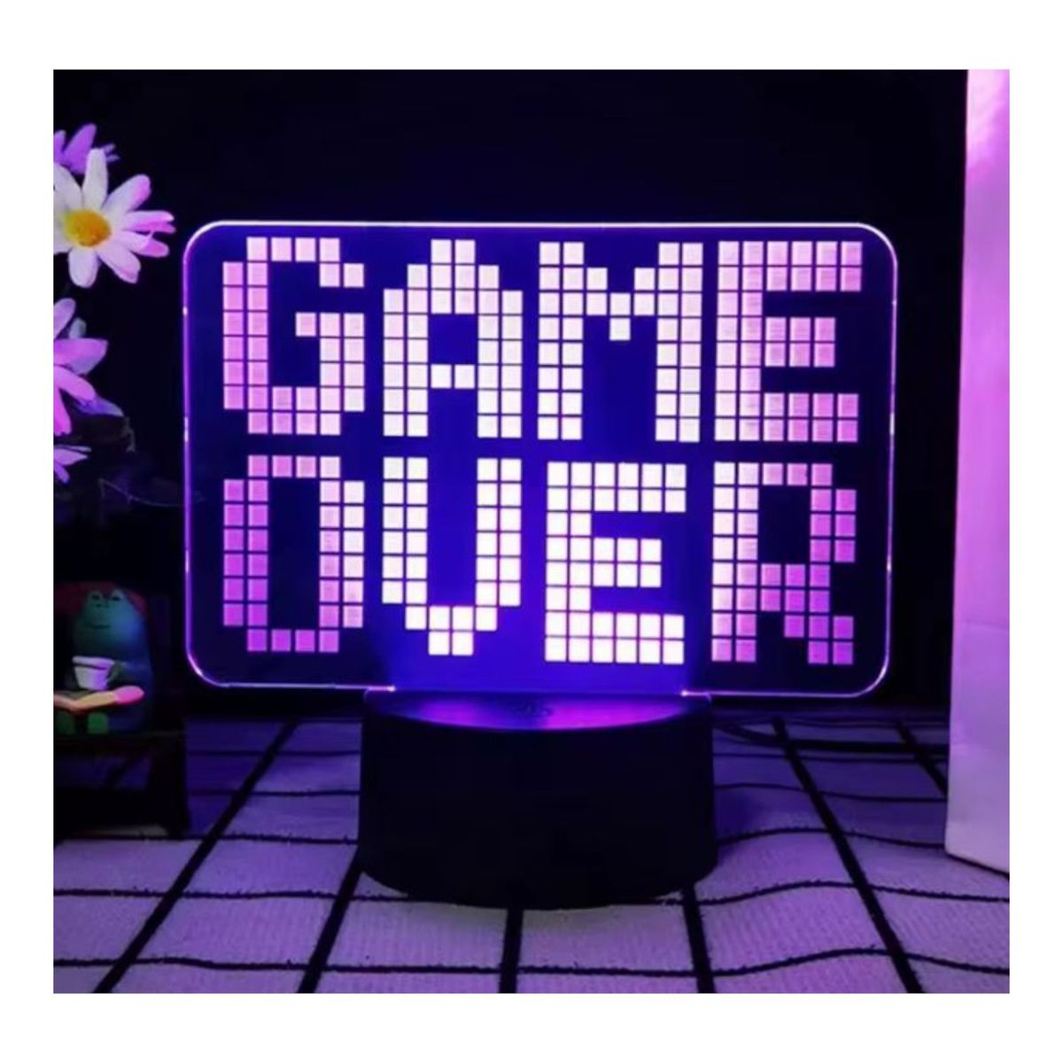 GENERICO - Lampara Decorativa Gamers De Game Over Rgb + Control