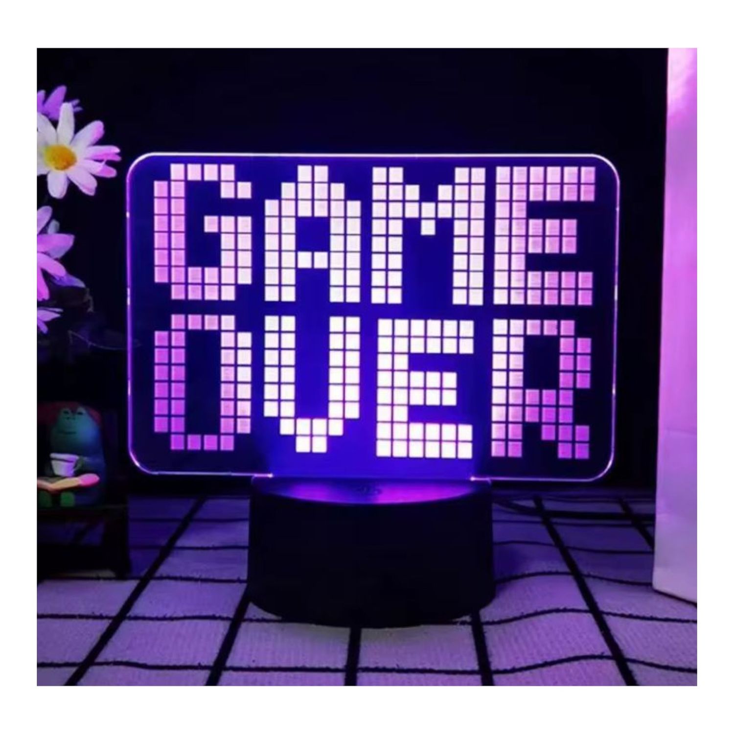 Lampara Decorativa Gamers De Game Over Rgb + Control GENERICO