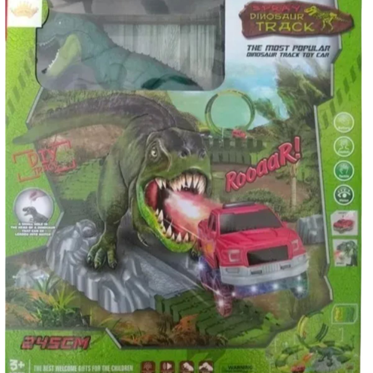 GENERICO - Pista De Carreras Dinosaurio Spray Track 105 Pza