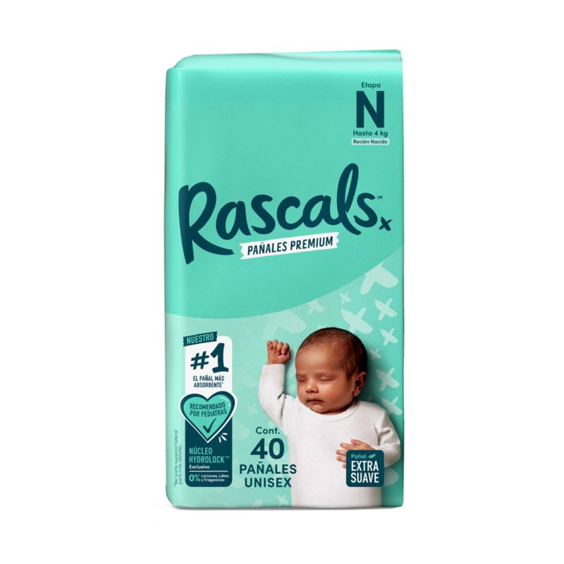 RASCALS - Pañales Rascals RN X 40 UNDS