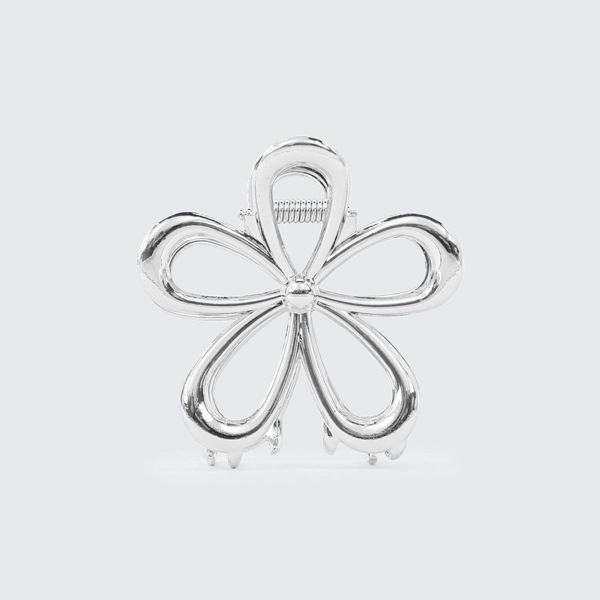 GENERICO - Pinza Caimán Gancho Flor Metalizada Cabello