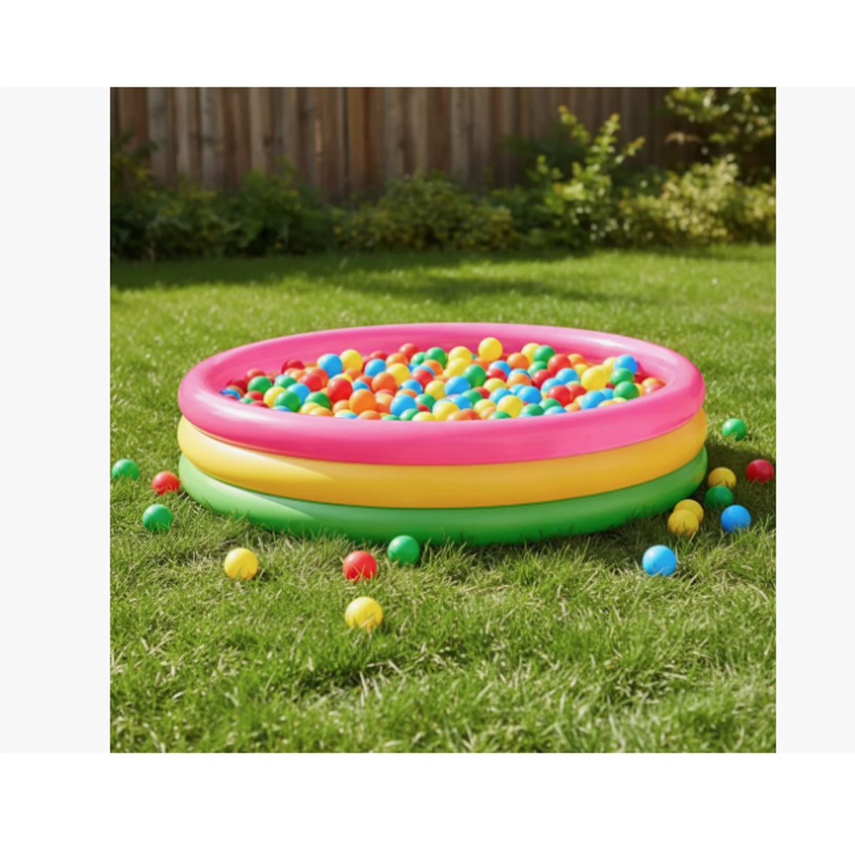 INTEX - Piscina 114cm X 25cm + 100 Pelotas + Inflador