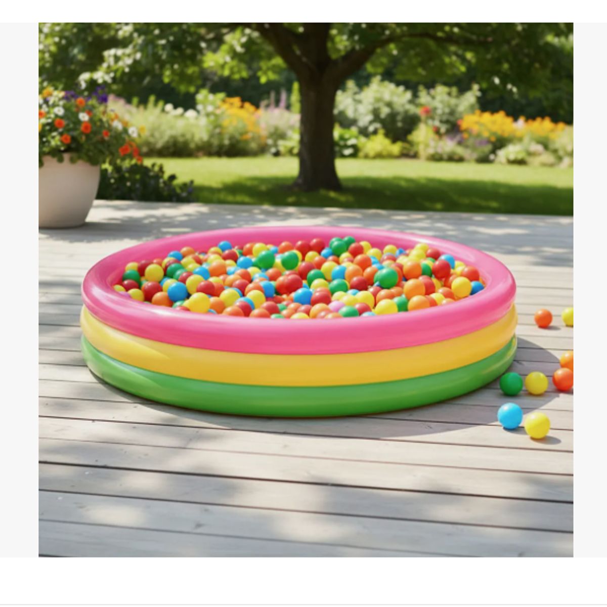 INTEX - Piscina 114cm X 25cm + 100 Pelotas + Inflador