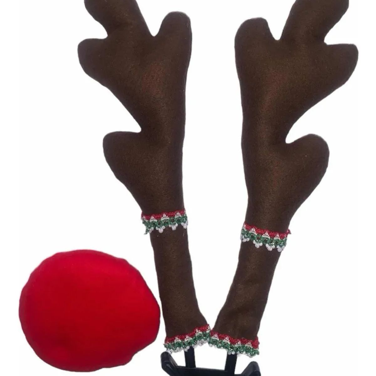 GENERICO - Kit de navidad para vehiculo Reno Cuernos y nariz