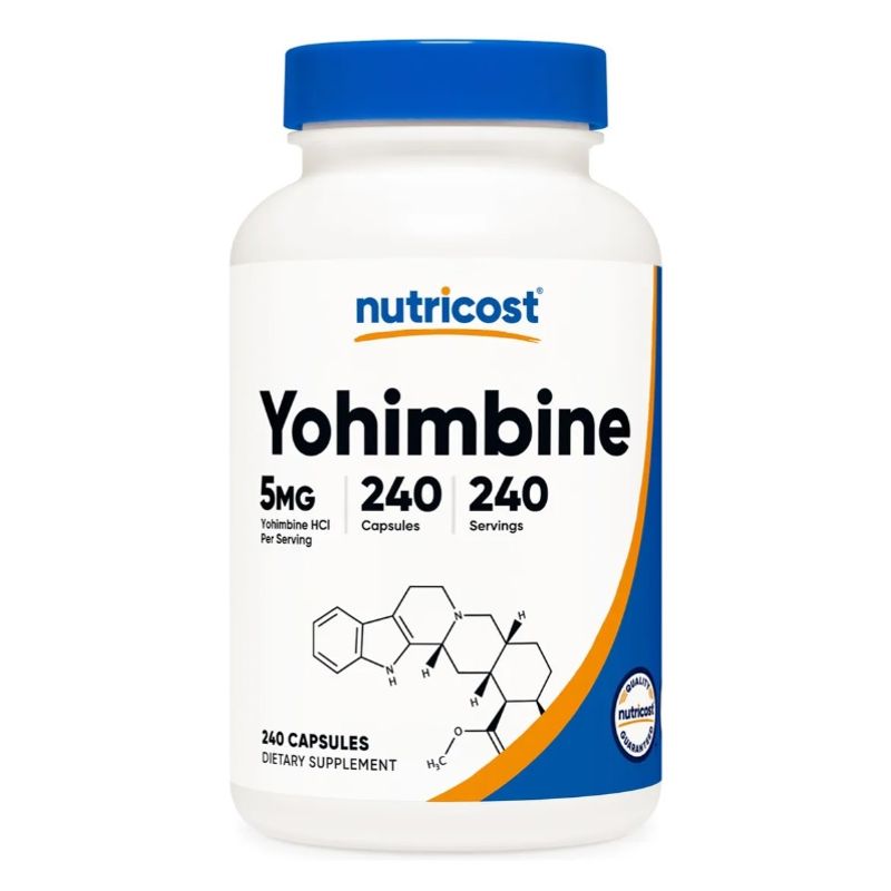 NATURAL ENERGY PRODUCTS - Suplemento Nutricost Yohimbina Hci 5 Mg 240 Cápsulas 240 Servicios