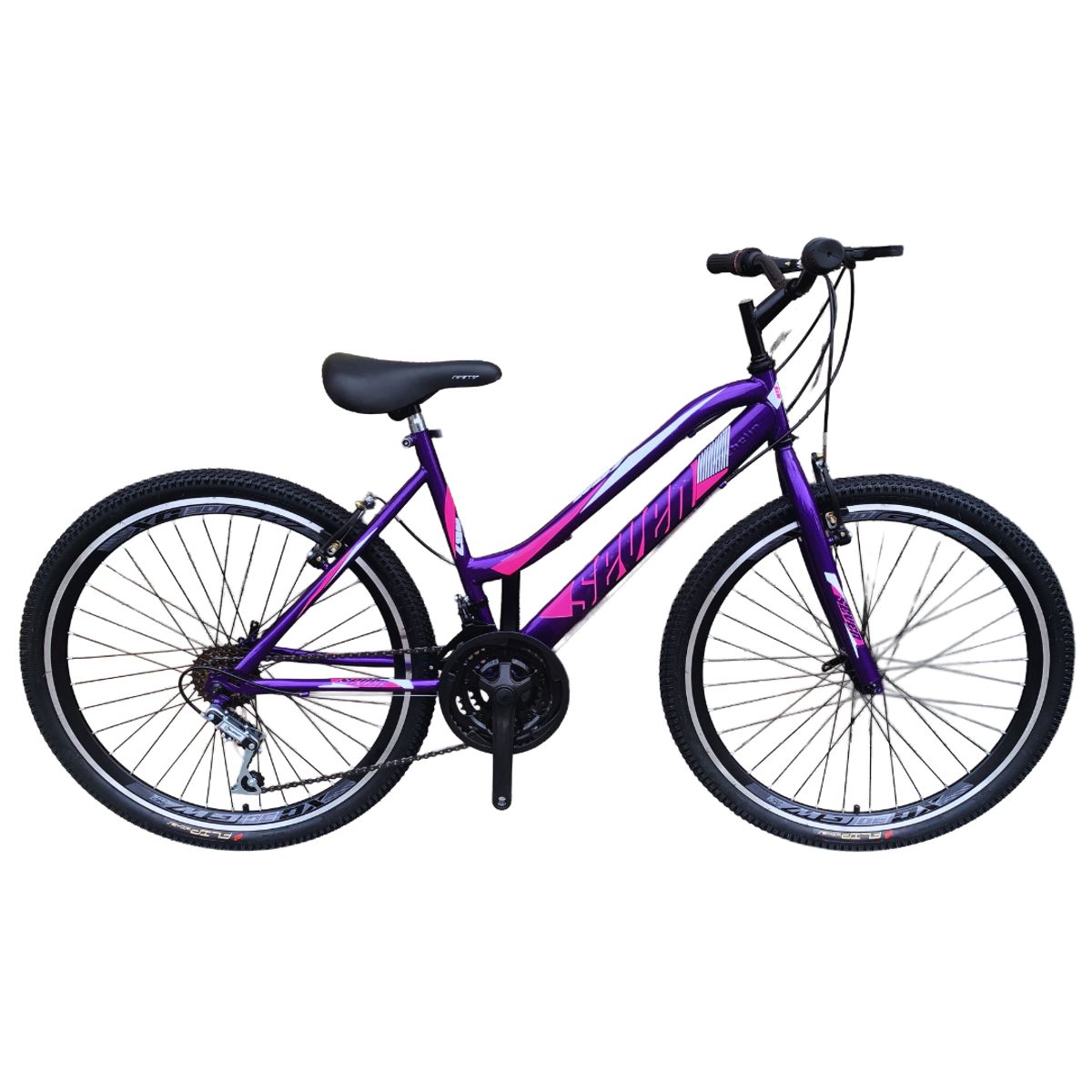 SEVENTEEN - Bicicleta para mujer 26 Rines en Aluminio 18 cambios Morado