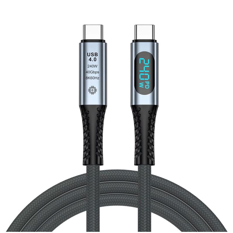 PIXEL CODE - Cable USB 4 Tipo C 240W 8K 40Gbps Thunderbolt Pixel Code Carga Rápida