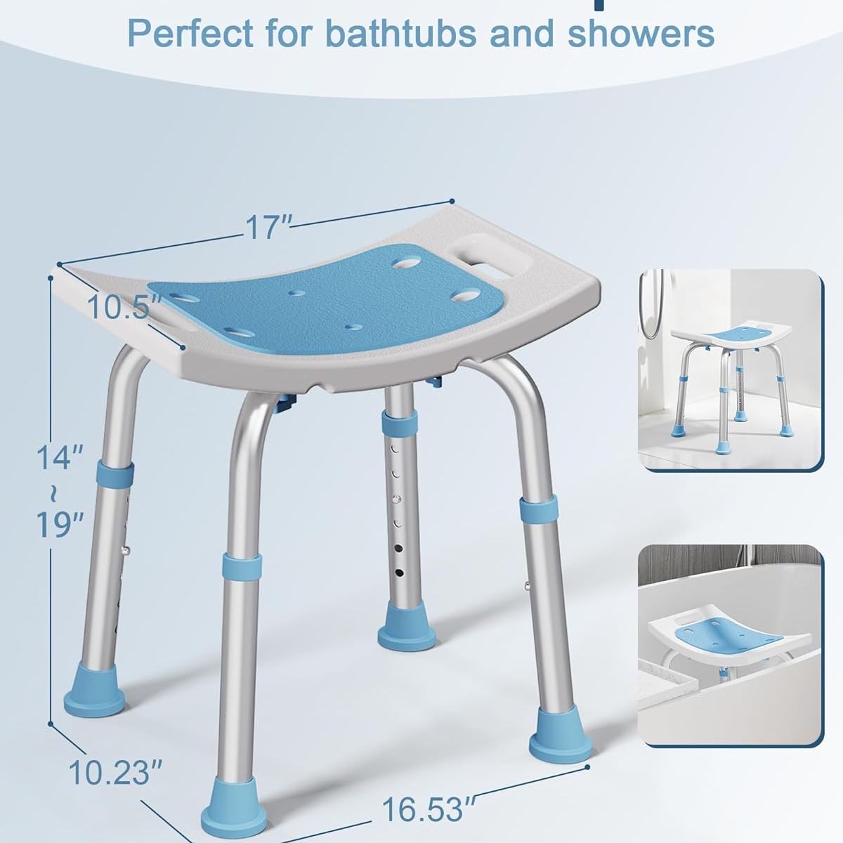 GENERICO - Silla De Ducha Ajustable Para Bañera Interior 181 Kg