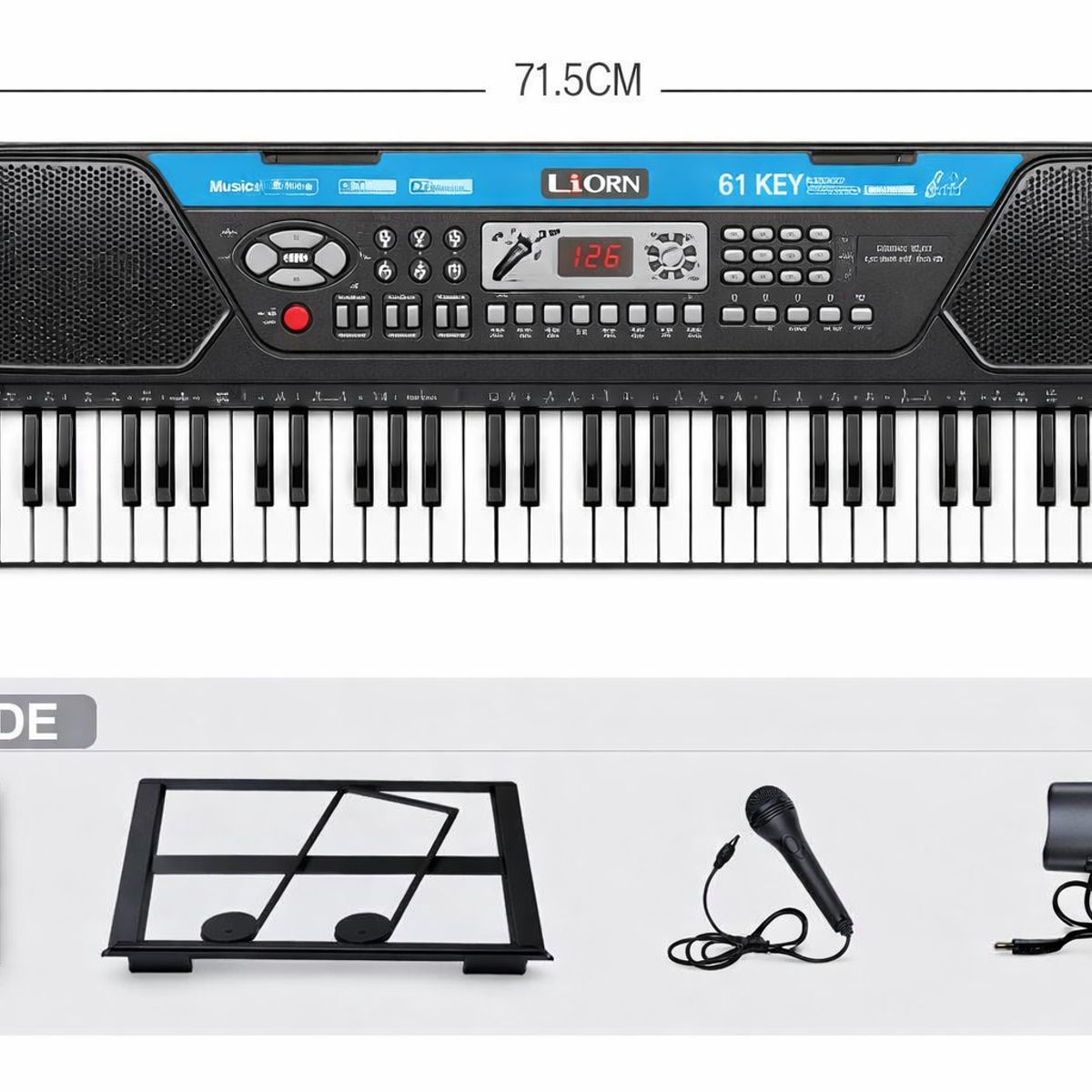 OEM - Piano Organeta Electronico Recargable 61 Teclas Grande Micro