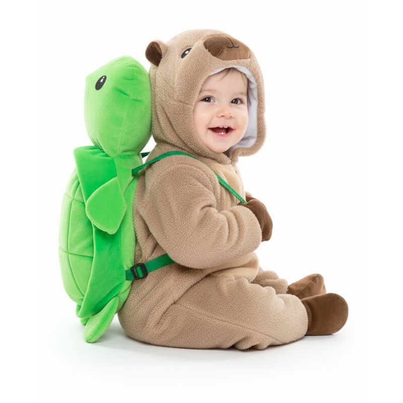 BABY KDS - Disfraz Bebe Capibara Mochila De Tortuga