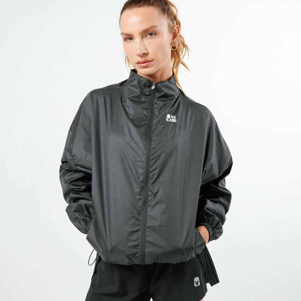 NO RULES - Chaqueta Cortavientos Active Flow Negra