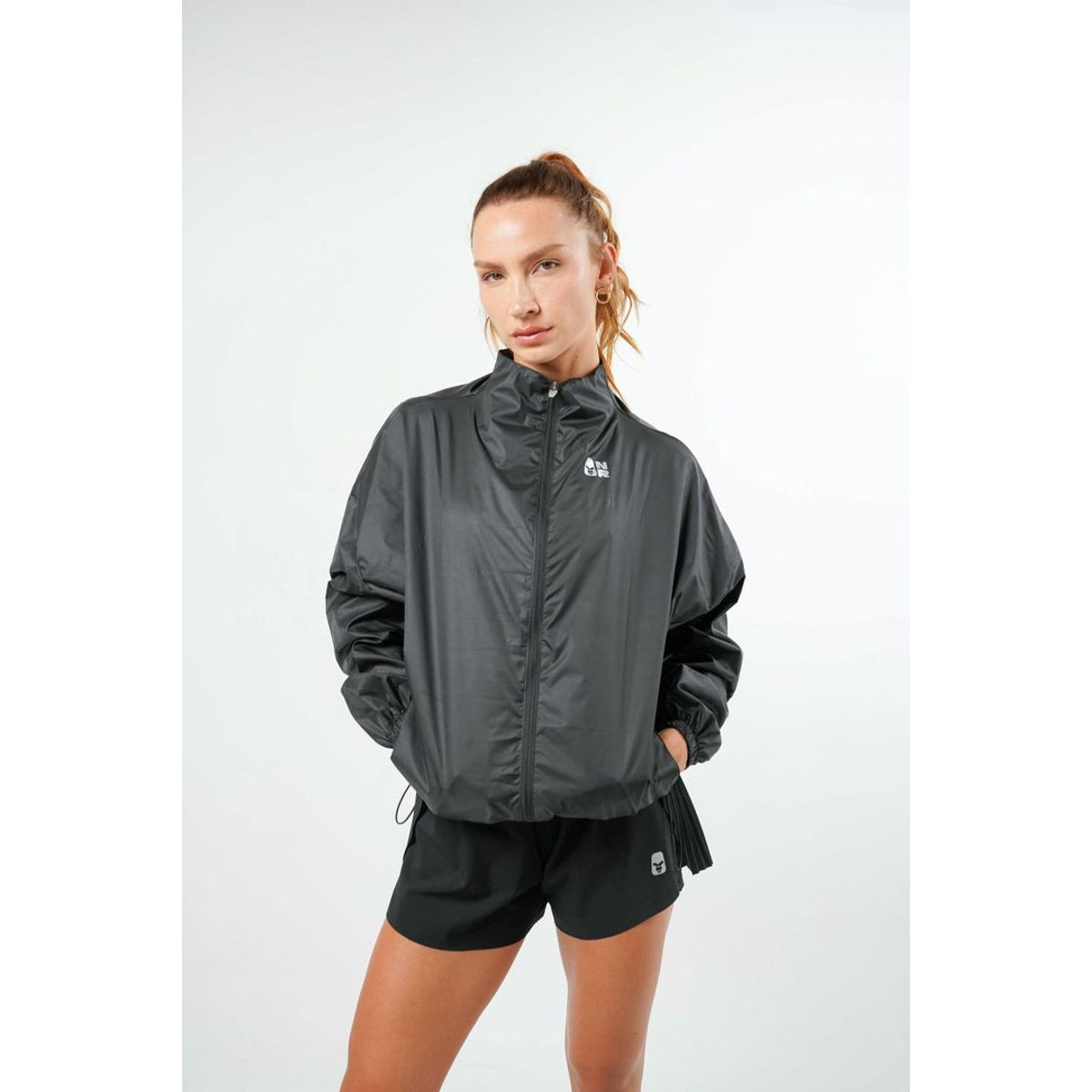 NO RULES - Chaqueta Cortavientos Active Flow Negra