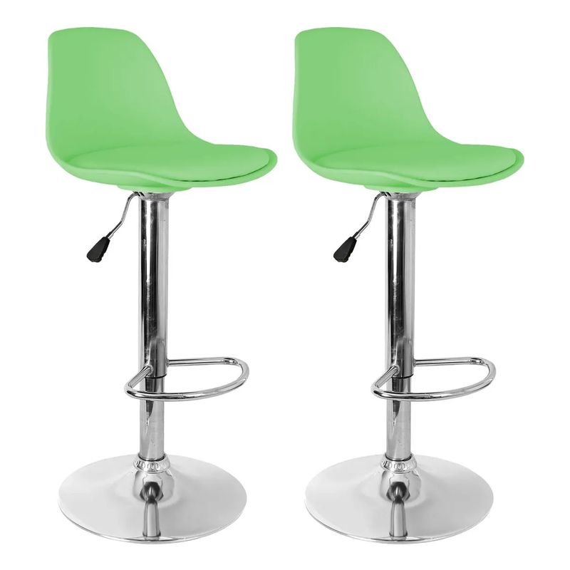 GENERICO - Set X2 Silla Bar Butaco Alta Giratoria Barra Bar Cocina Ref