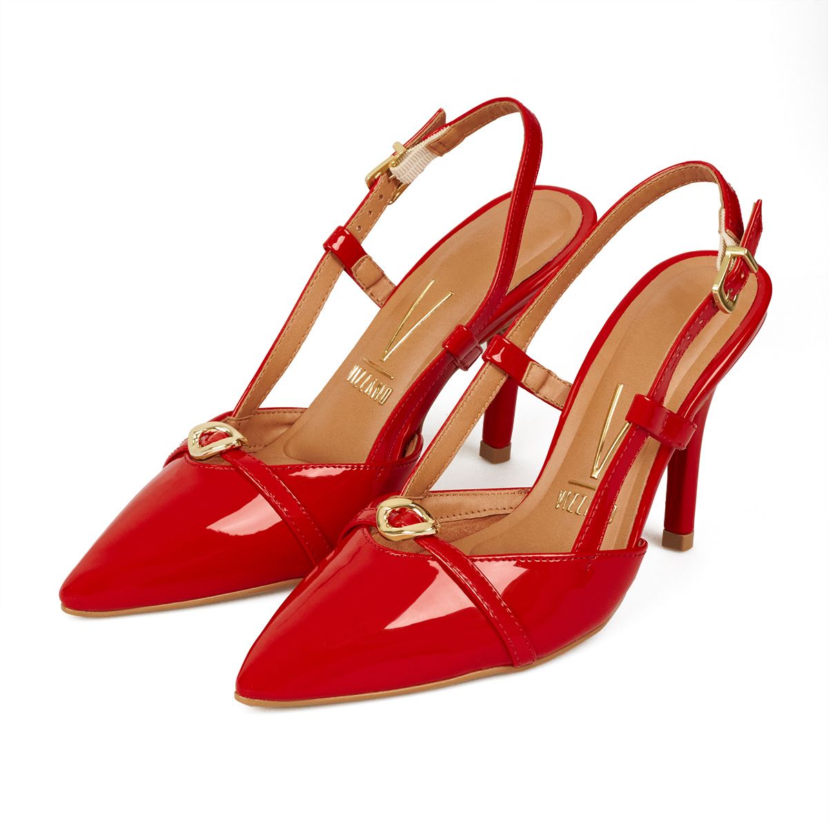 VIZZANO - Tacon Alto Rojo-Rubi Slingback Vizzano
