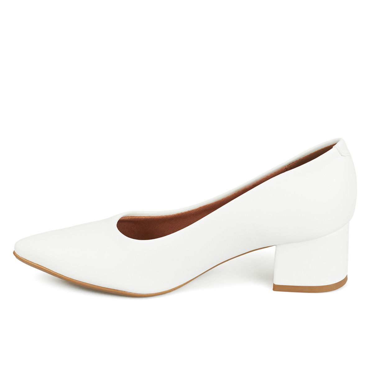VIZZANO - Tacon Medio Cuadrado Blanco Vizzano