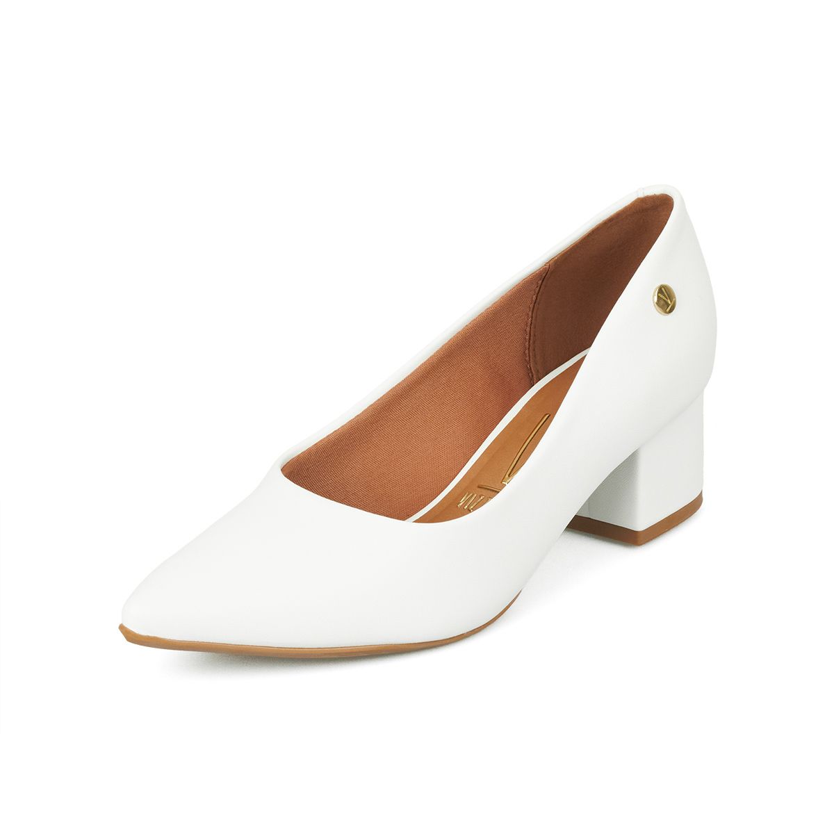 VIZZANO - Tacon Medio Cuadrado Blanco Vizzano