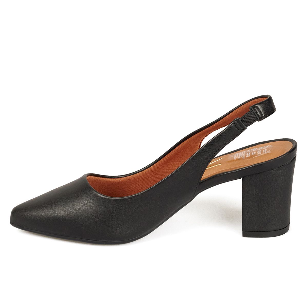 VIZZANO - Tacon Medio Cuadrado Slingback Negro Vizzano