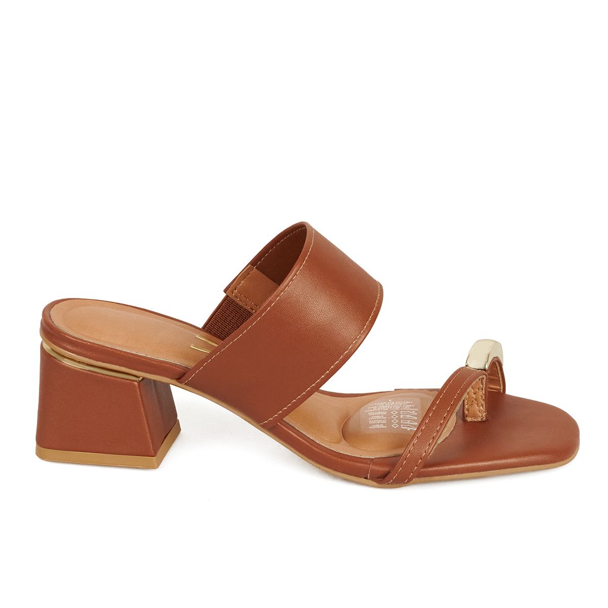 VIZZANO - Sandalia Tacon Medio Mule Café-Mocca Vizzano