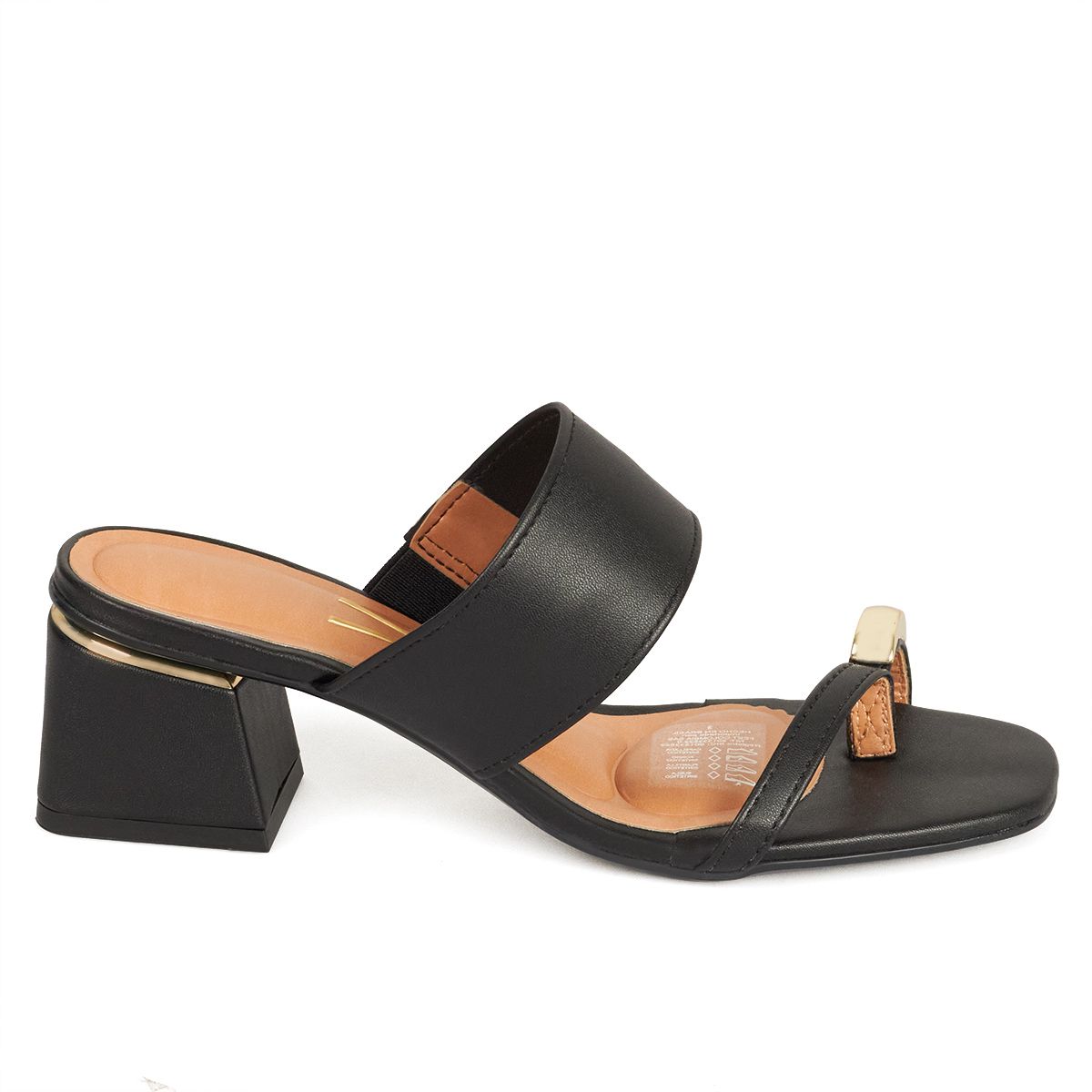 VIZZANO - Sandalia Tacon Medio Mule Negro Vizzano