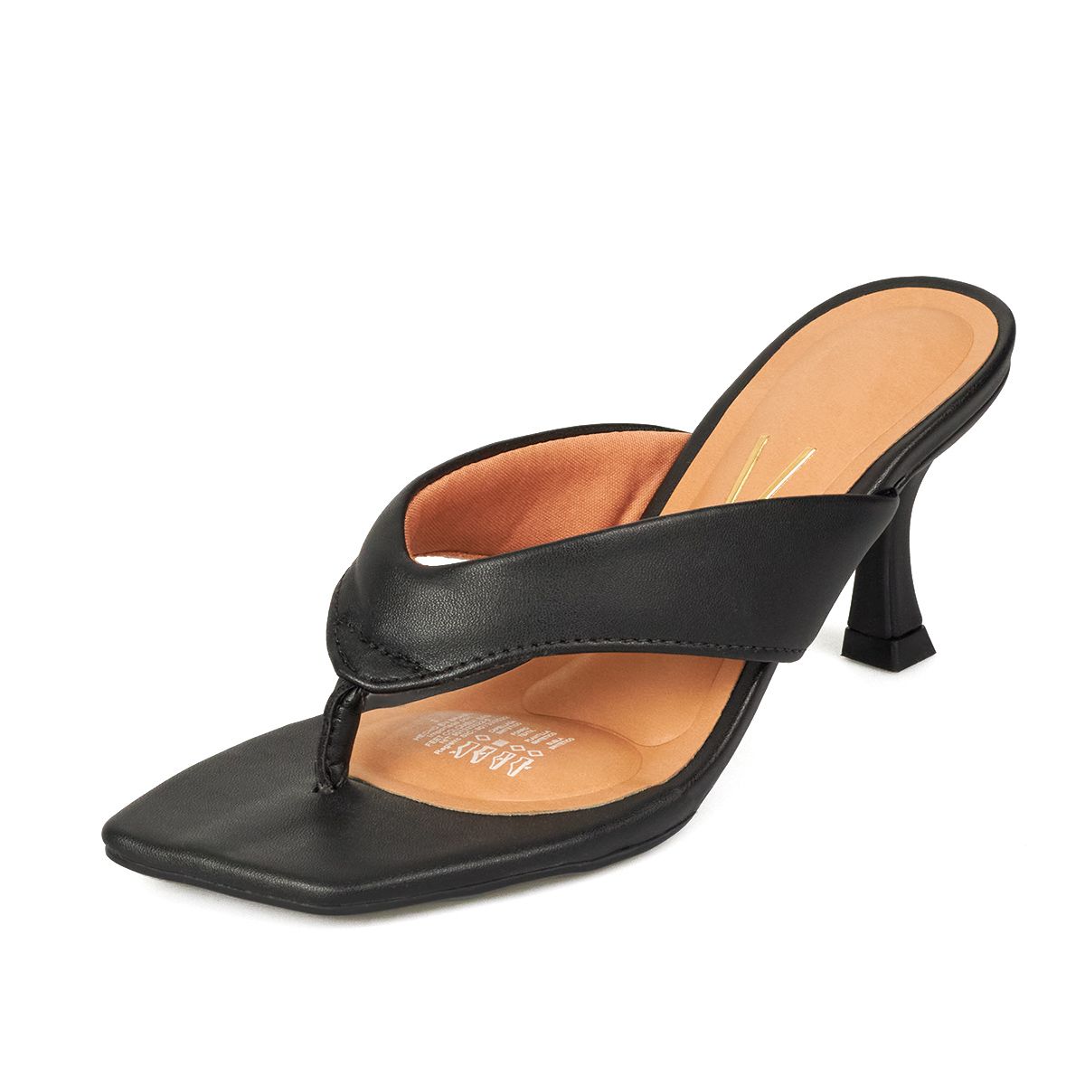 VIZZANO - Sandalia Tacon Medio Flip Flop Negro Vizzano