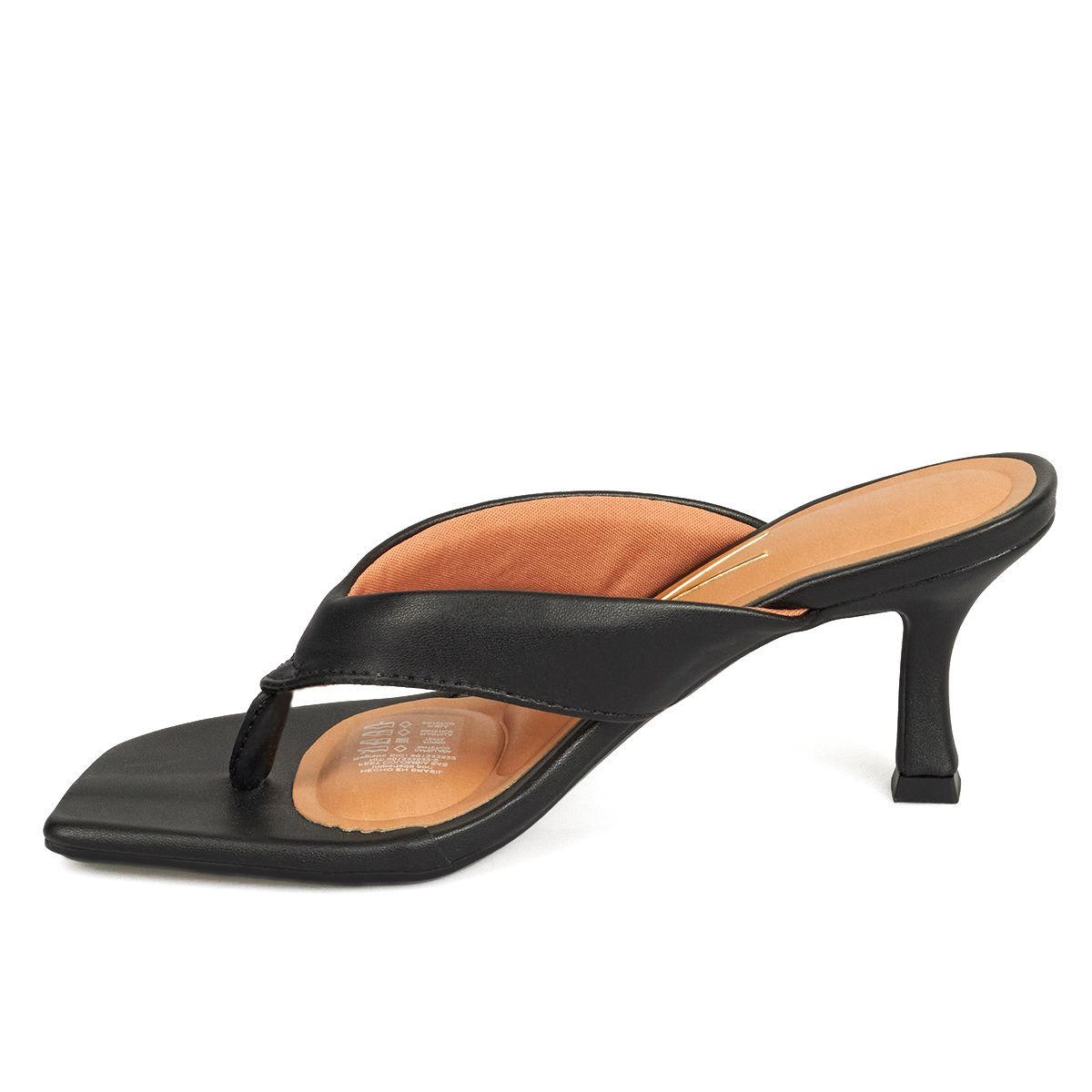 VIZZANO - Sandalia Tacon Medio Flip Flop Negro Vizzano
