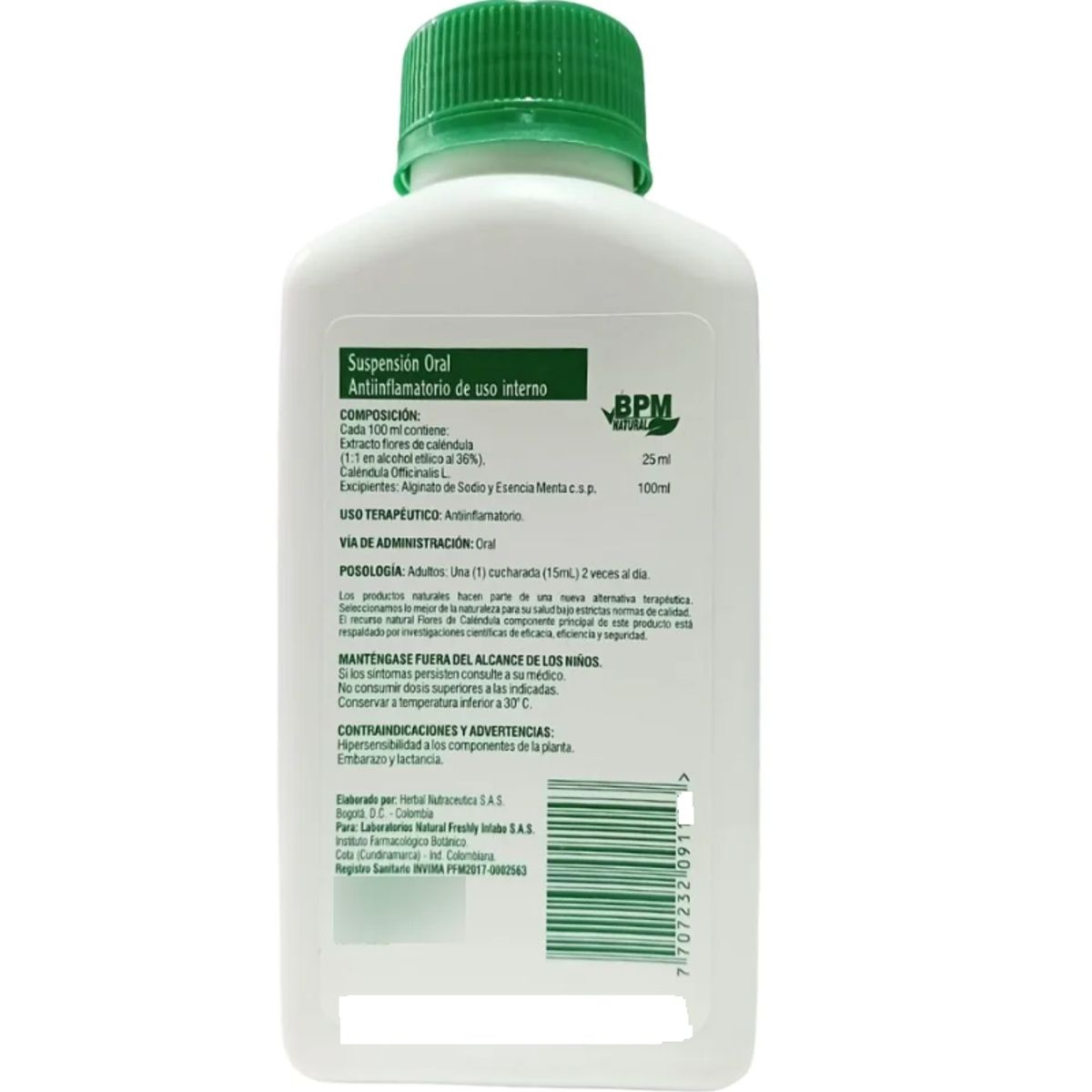 NATURAL FRESHLY - SUPLEMENTO NATURAL CON CALENDULA/  FINACID X 360 ML.