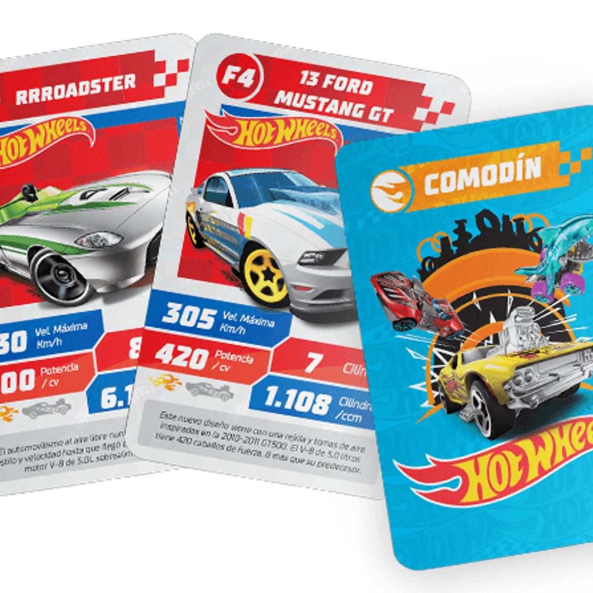 RONDA - Juego Cartas Cars Collection Hot Wheels x 55 Piezas