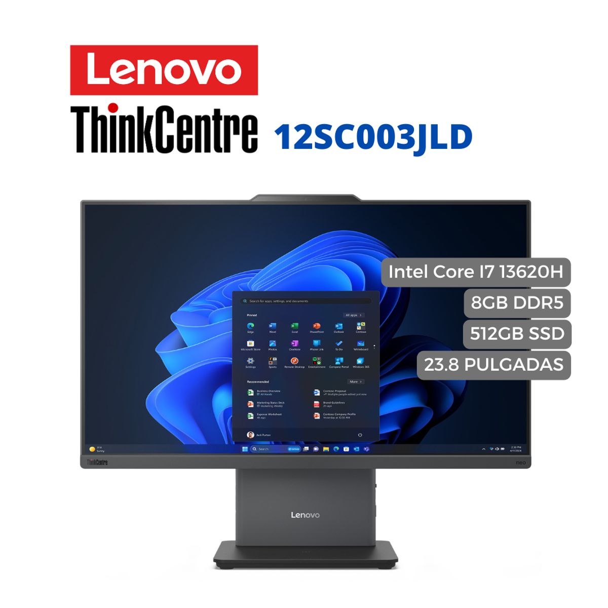 LENOVO - All In One ThinkCentre Intel Core I7 13620 8GB DDR5 512GB SSD 238