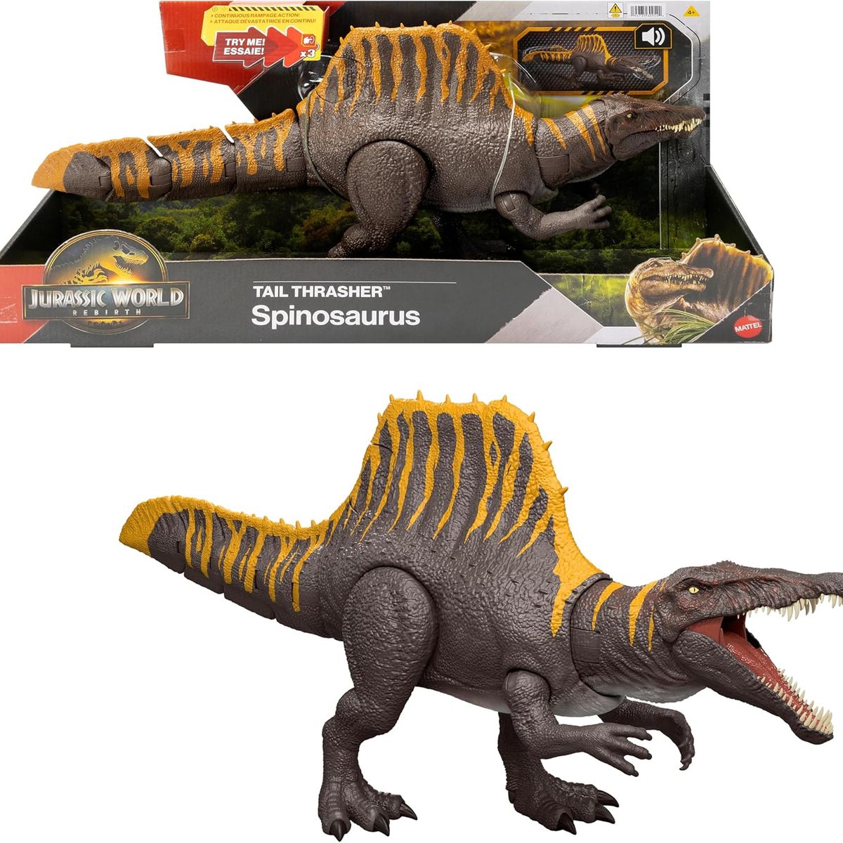 JURASSIC WORLD - Dinosaurio Jurassic World Rebirth Spinosaurus Tail Thrasher