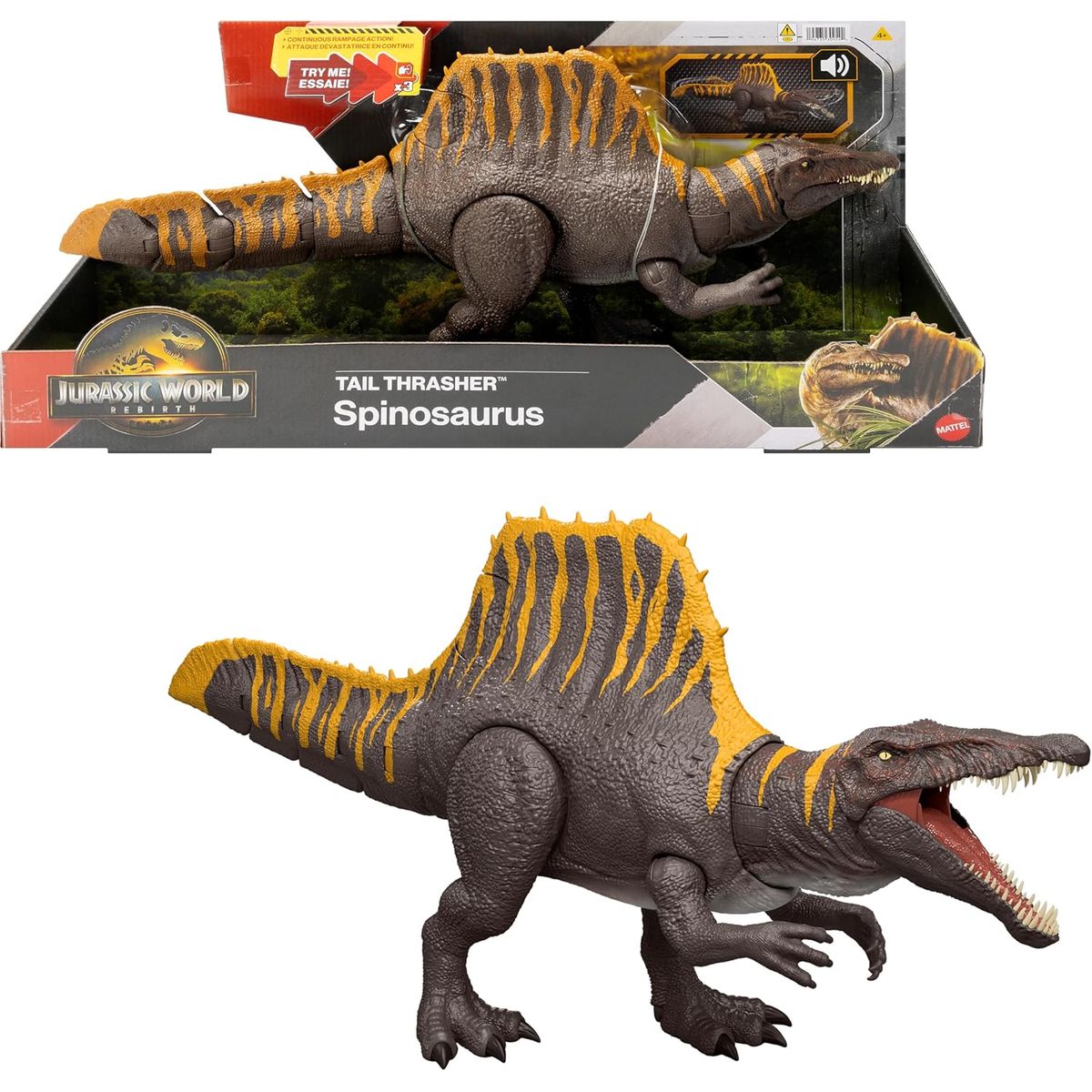 JURASSIC WORLD - Dinosaurio Jurassic World Rebirth Spinosaurus Tail Thrasher