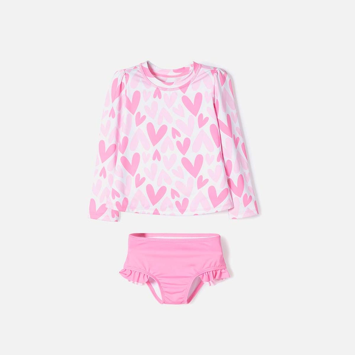 LITTLEMIC - Vestido de baño LittleMic multicolor manga larga para niña 2T a 5T