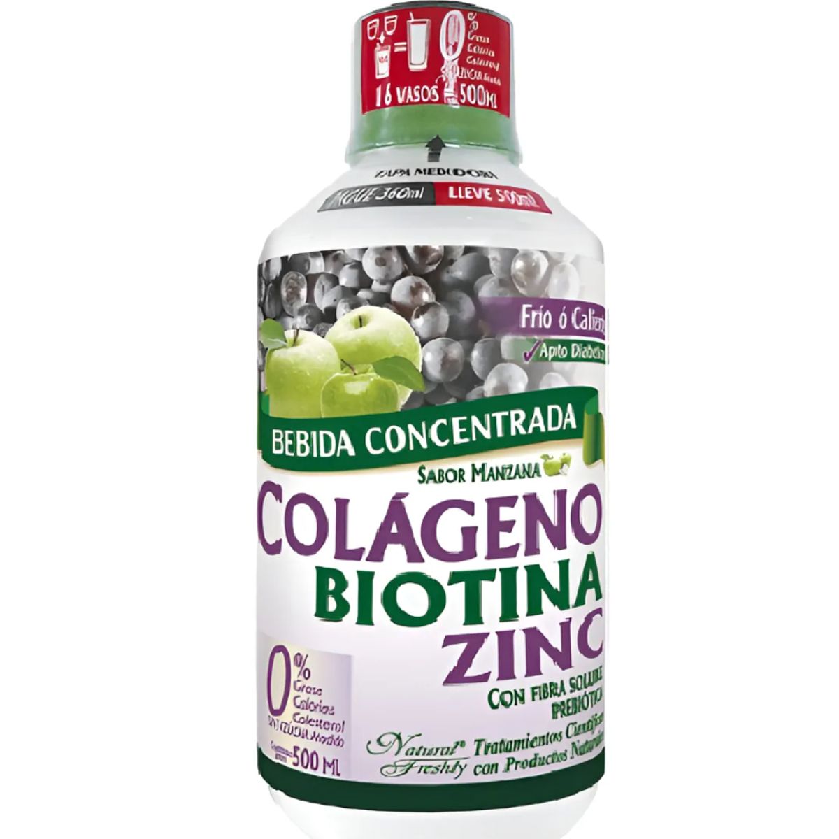 NATURAL FRESHLY - BEBIDA CONCENTRADA CON COLAGENO, UVA X 500 ML.