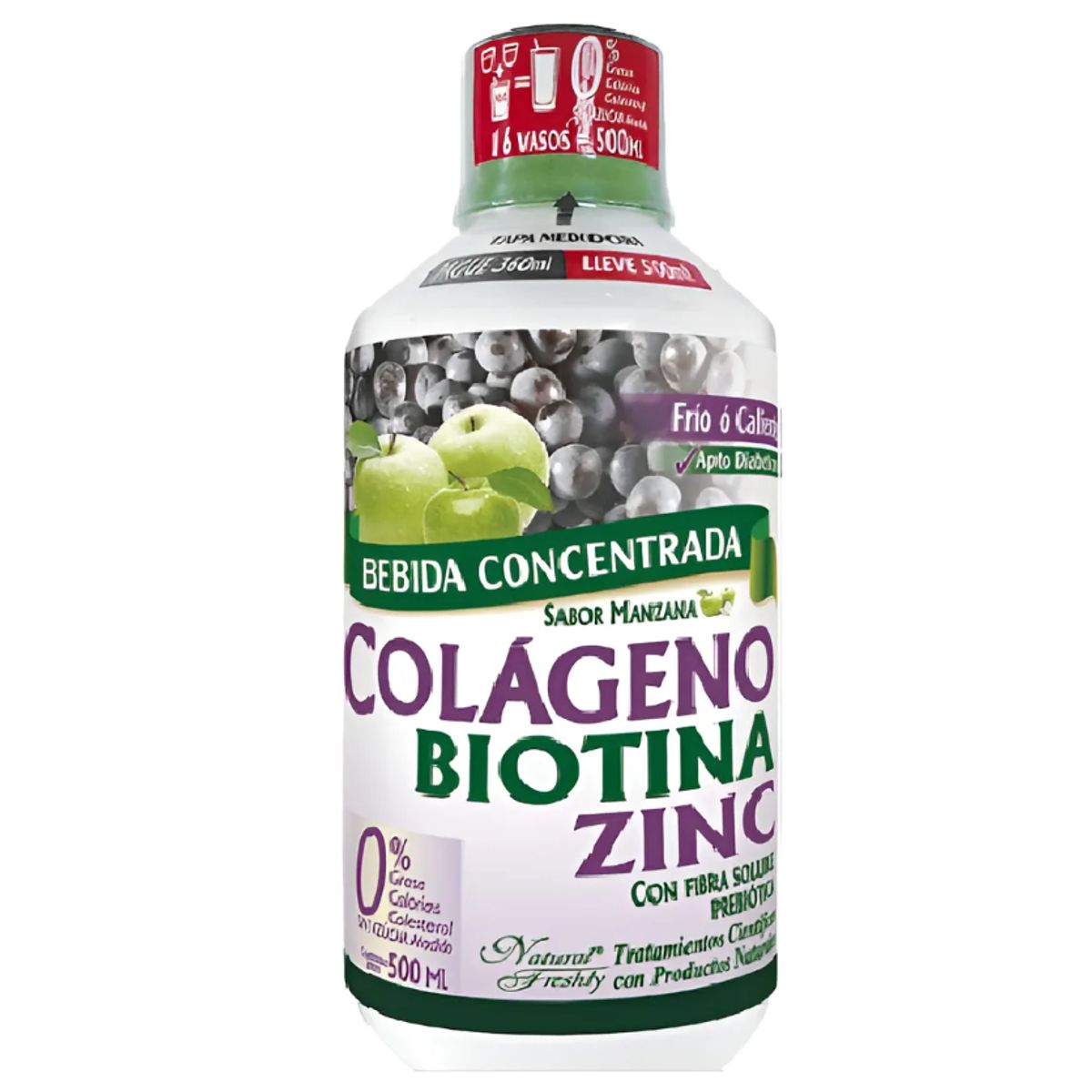 NATURAL FRESHLY - BEBIDA CONCENTRADA CON COLAGENO, UVA X 500 ML.