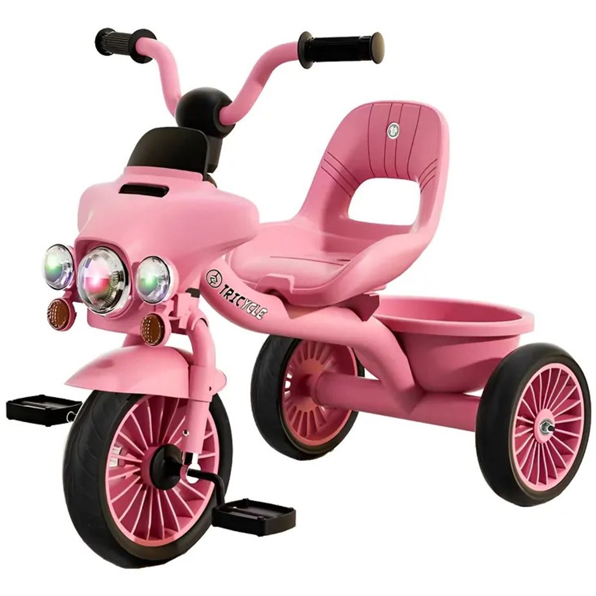 KIDSHOP - Triciclo Tipo Moto Para Niños Montable Luces 6032 RS