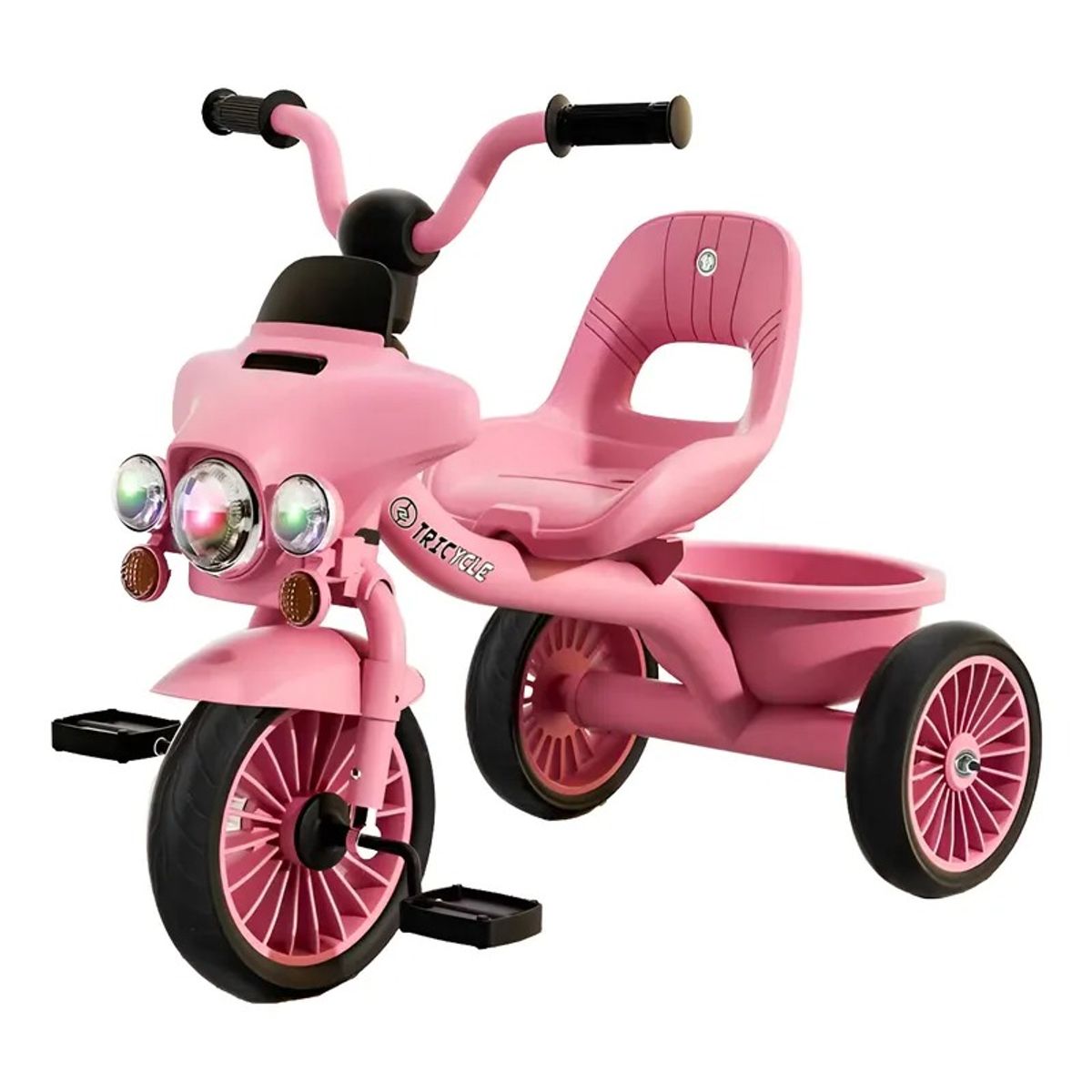 KIDSHOP - Triciclo Tipo Moto Para Niños Montable Luces 6032 RS