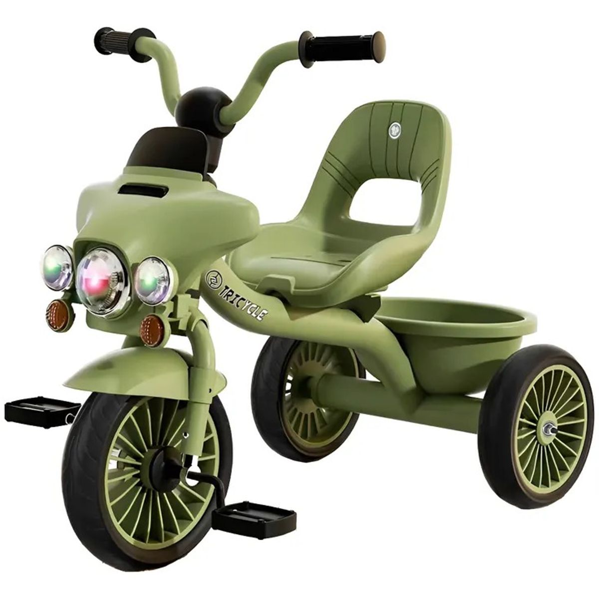 KIDSHOP - Triciclo Tipo Moto Para Niños Montable Luces 6032-VD