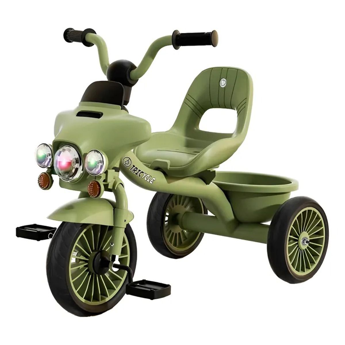 KIDSHOP - Triciclo Tipo Moto Para Niños Montable Luces 6032-VD