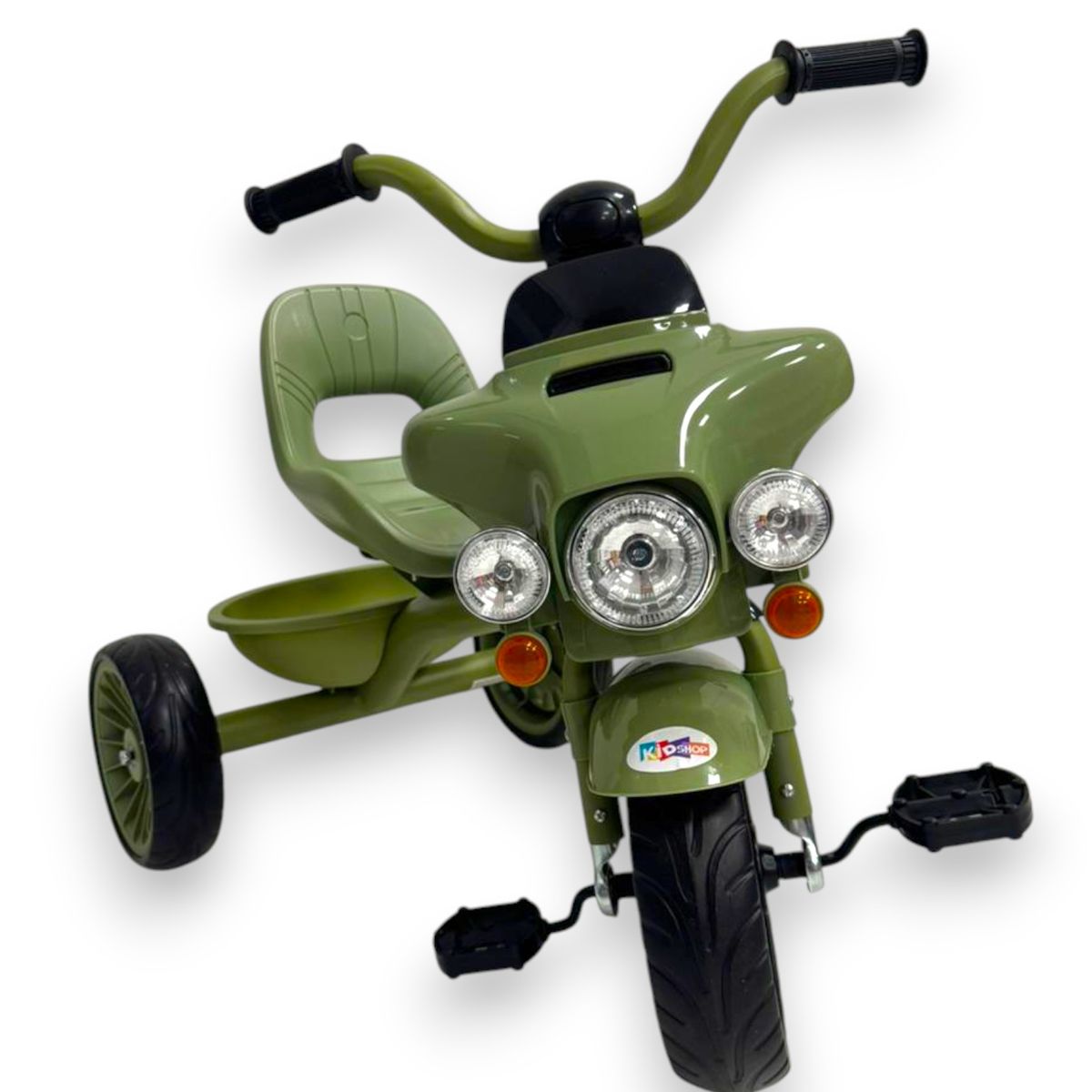 KIDSHOP - Triciclo Tipo Moto Para Niños Montable Luces 6032-VD