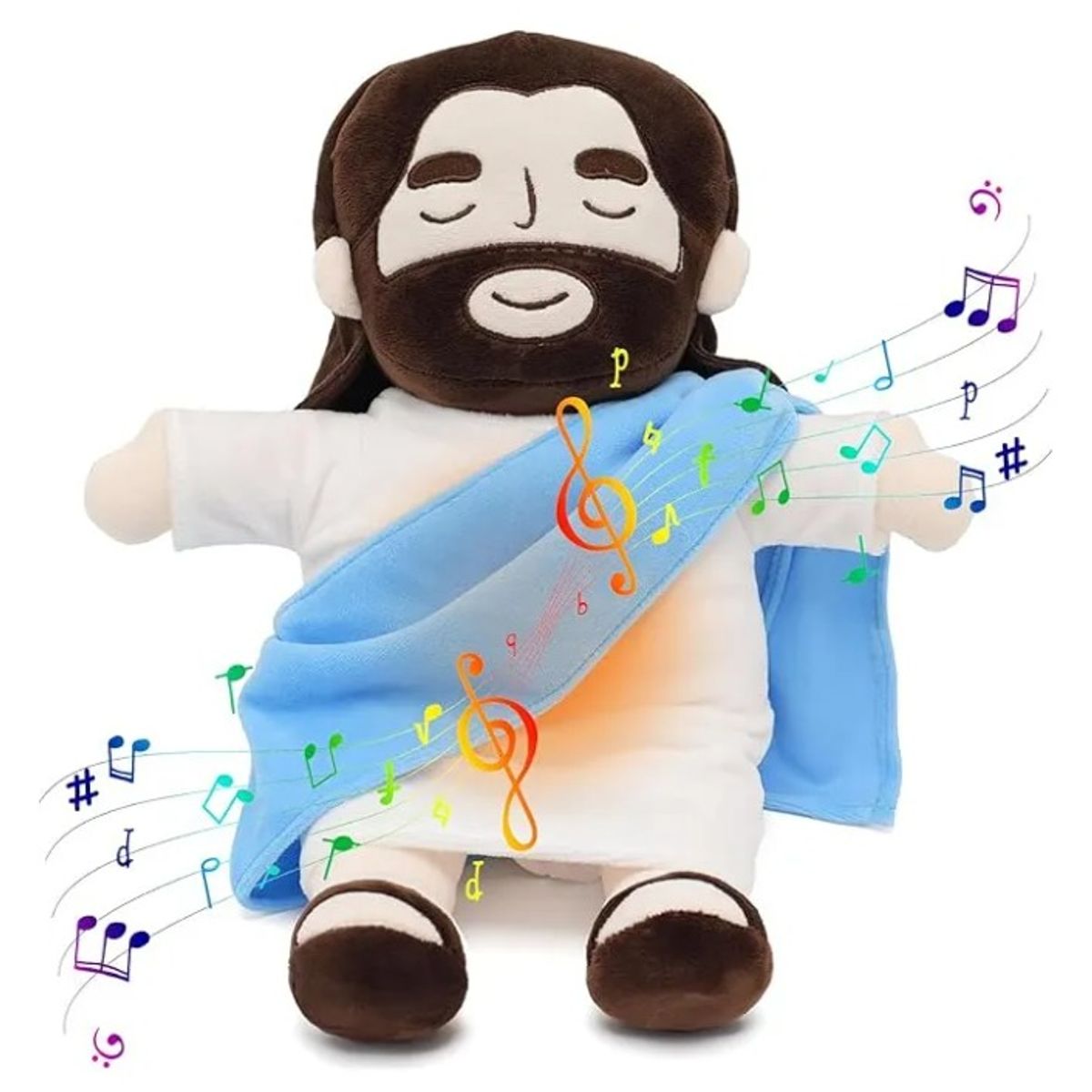 GENERICO - Peluche De Jesús Luminoso Con Efecto De Respiración Y Sonido