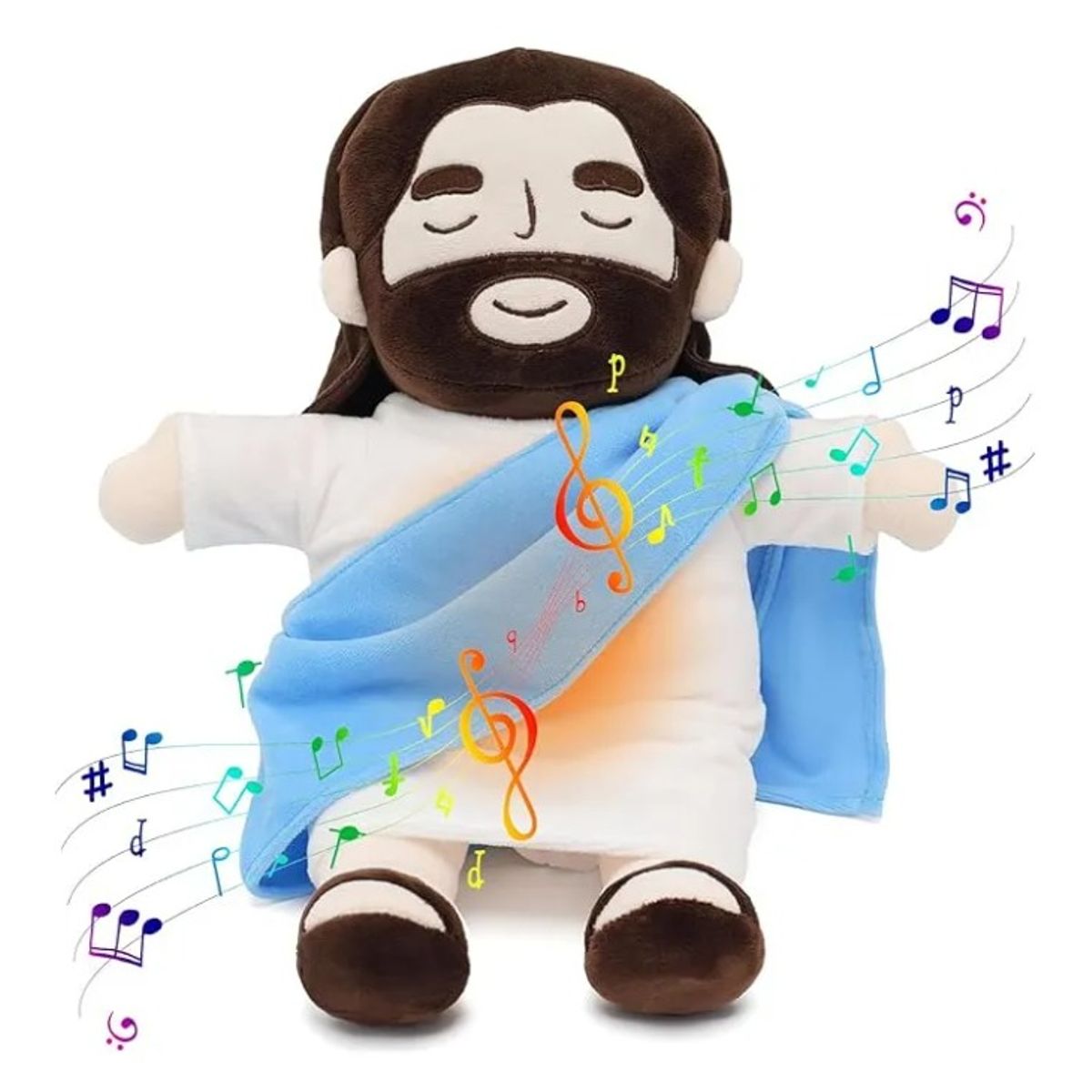 GENERICO - Peluche De Jesús Luminoso Con Efecto De Respiración Y Sonido