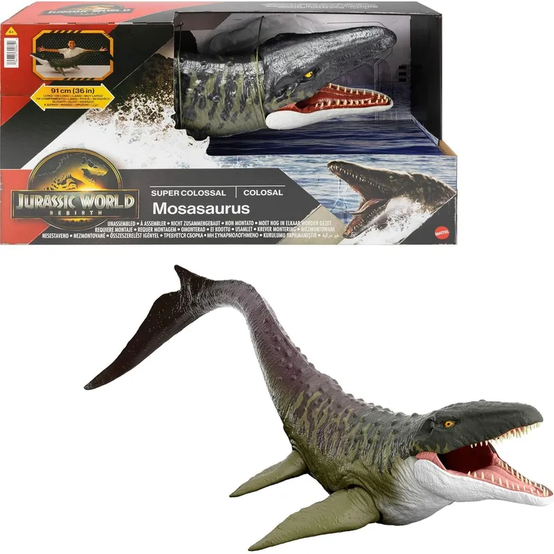 JURASSIC WORLD - Dinosaurio Super Colossal Mosasaurus Jurassic World Rebirth
