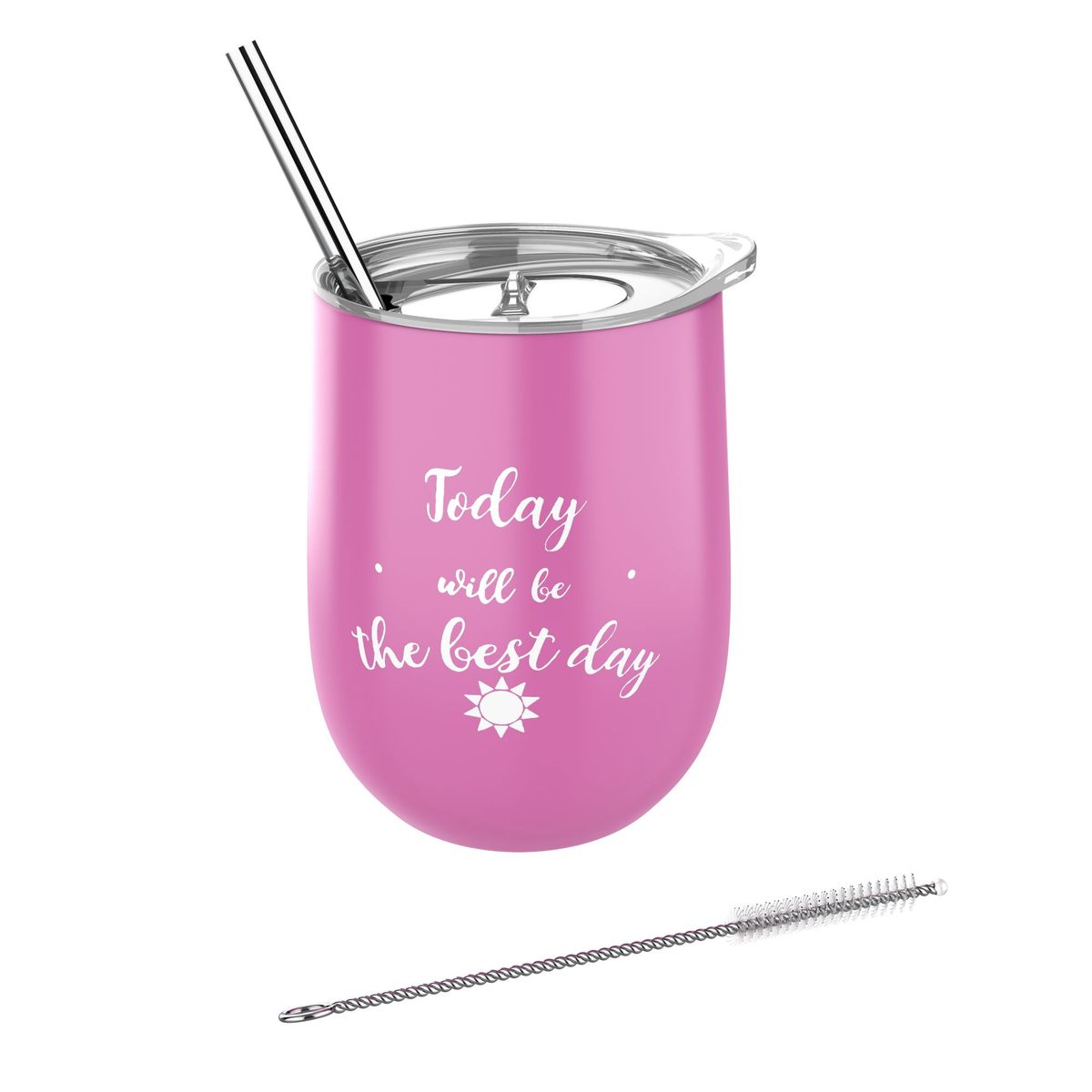 VERAMOREST - Termo Vaso Veramorest Rosa + Pitillo y Limpia Pitillo