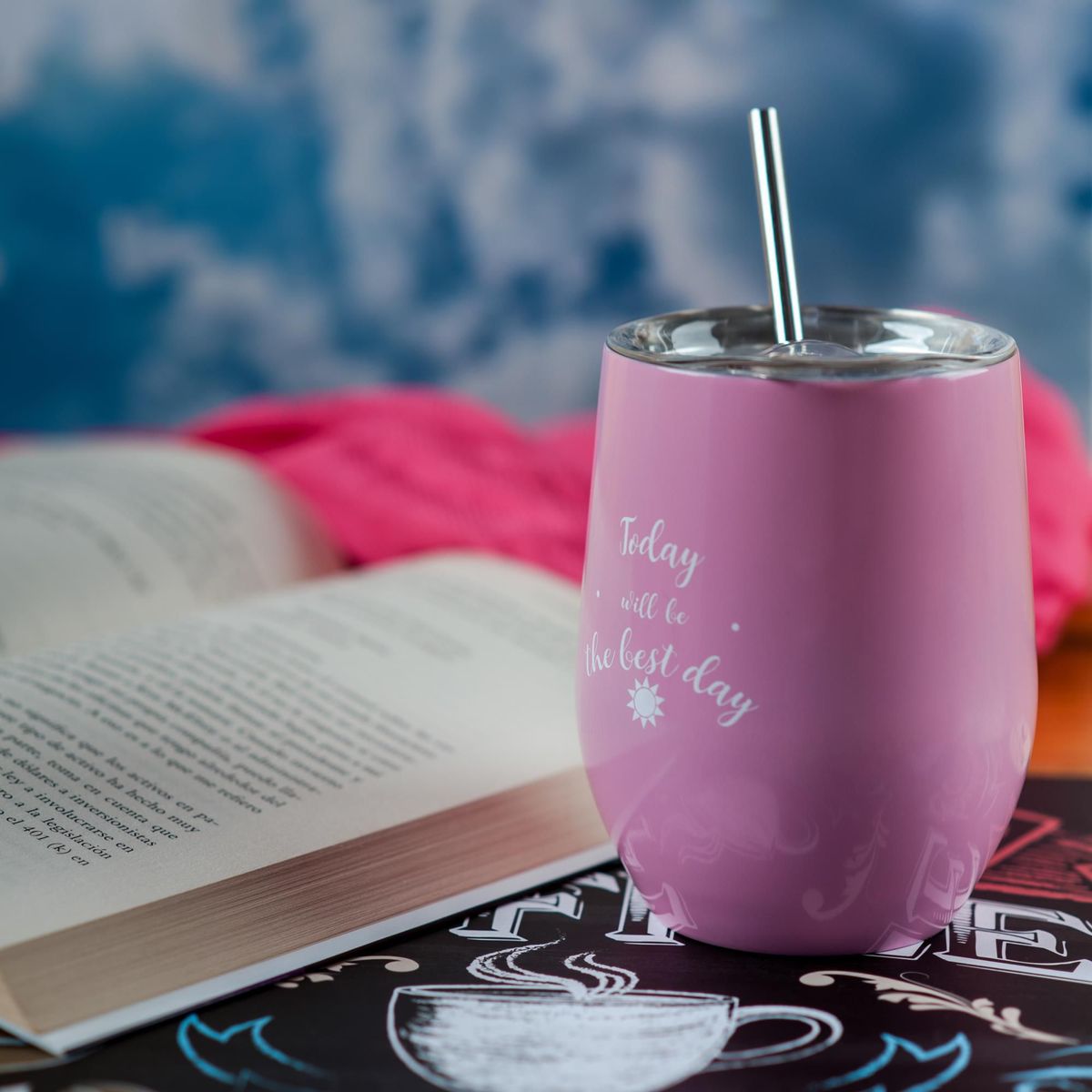 VERAMOREST - Termo Vaso Veramorest Rosa + Pitillo y Limpia Pitillo