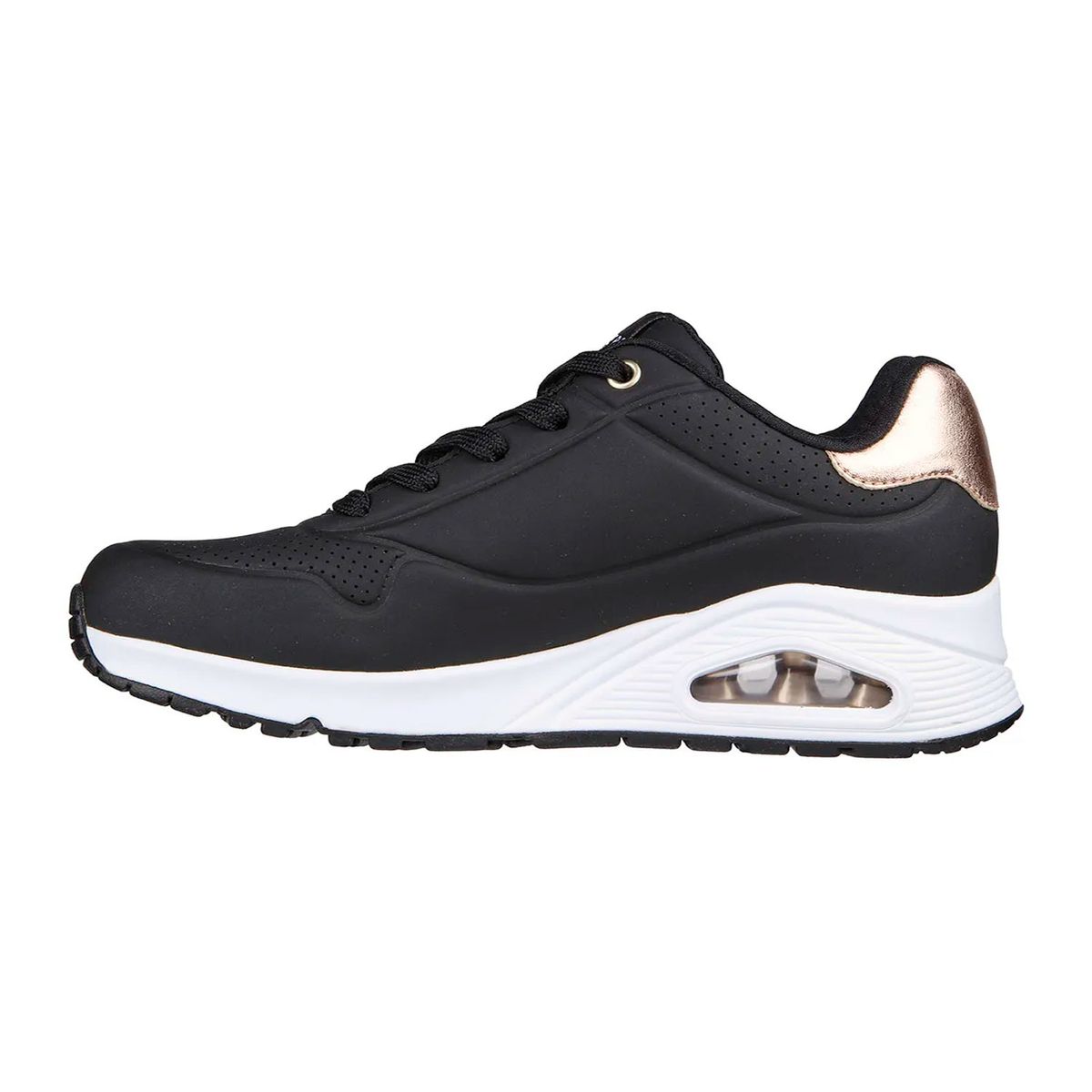 SKECHERS - Tenis Skecher  Negro Mujer Uno-Goldenair Black 177094-BLK