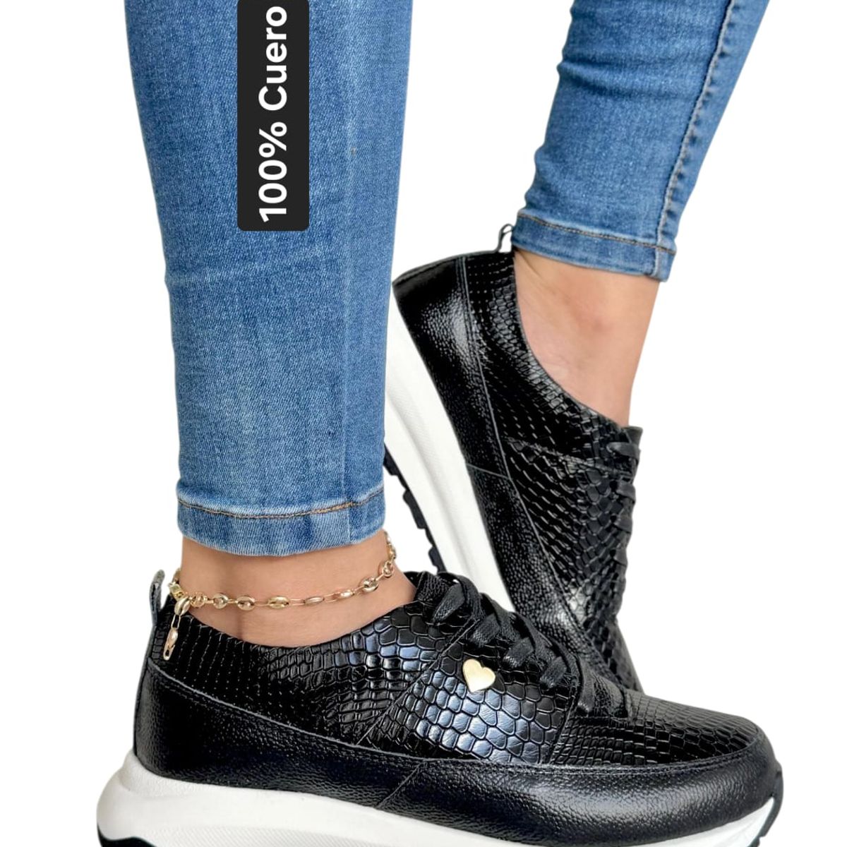 EVEGONZ - Tenis En Cuero Zapato Urban Casual de Moda